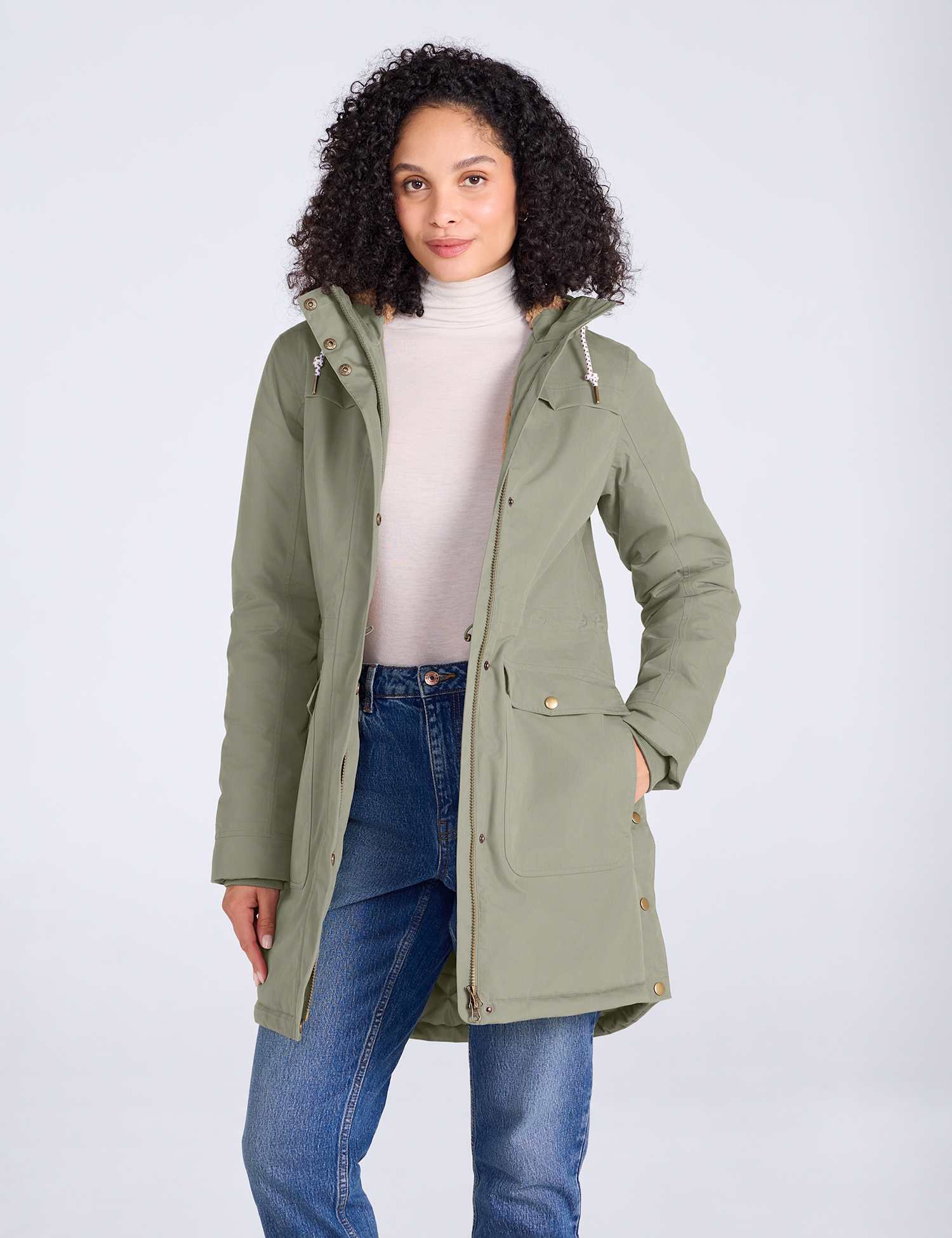 Mountain Warehouse Acorn Waterproof Longline Padded Jacket Khaki