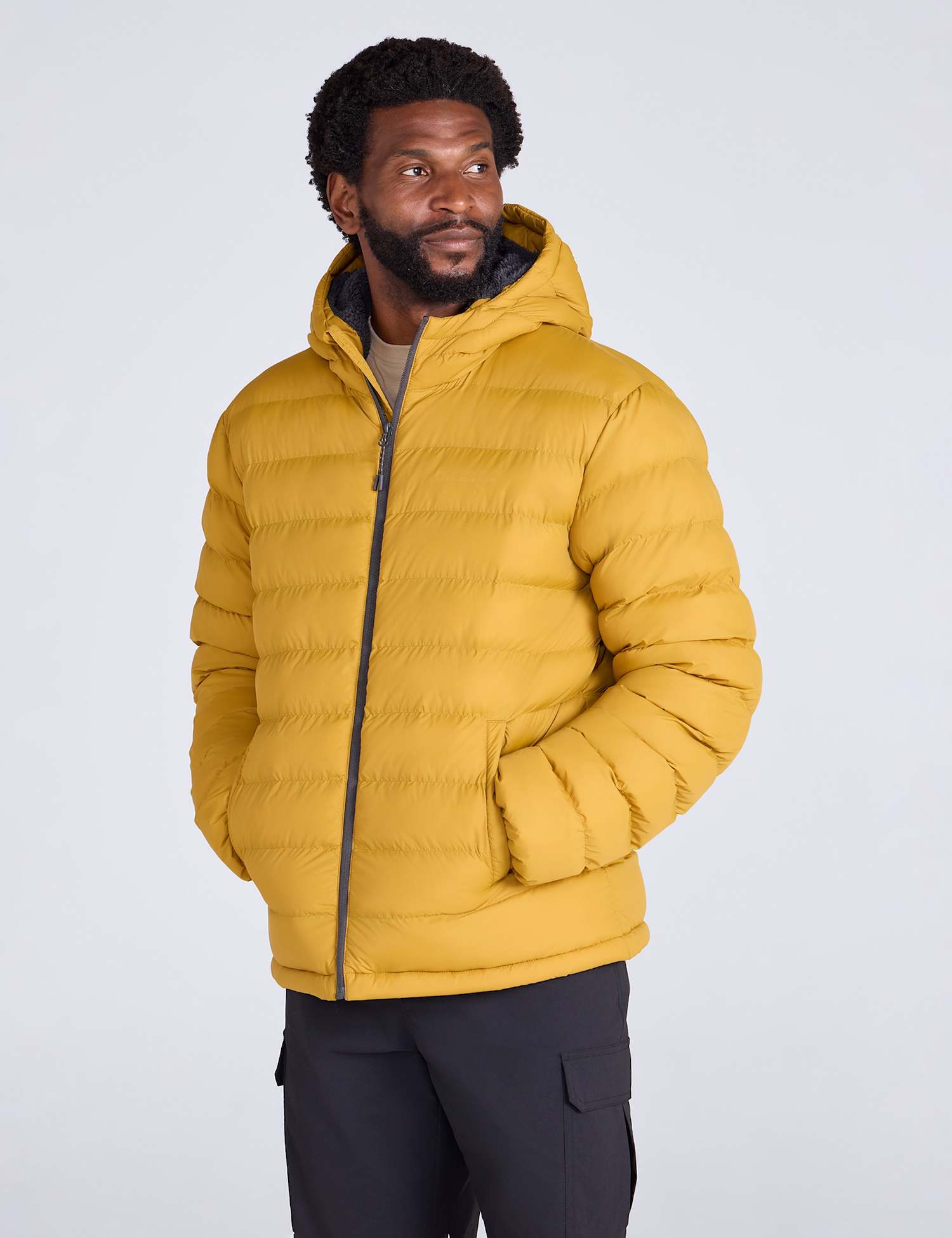 Mountain Warehouse Seasons Faux Fur Lined Padded Jacket Yellow Mix