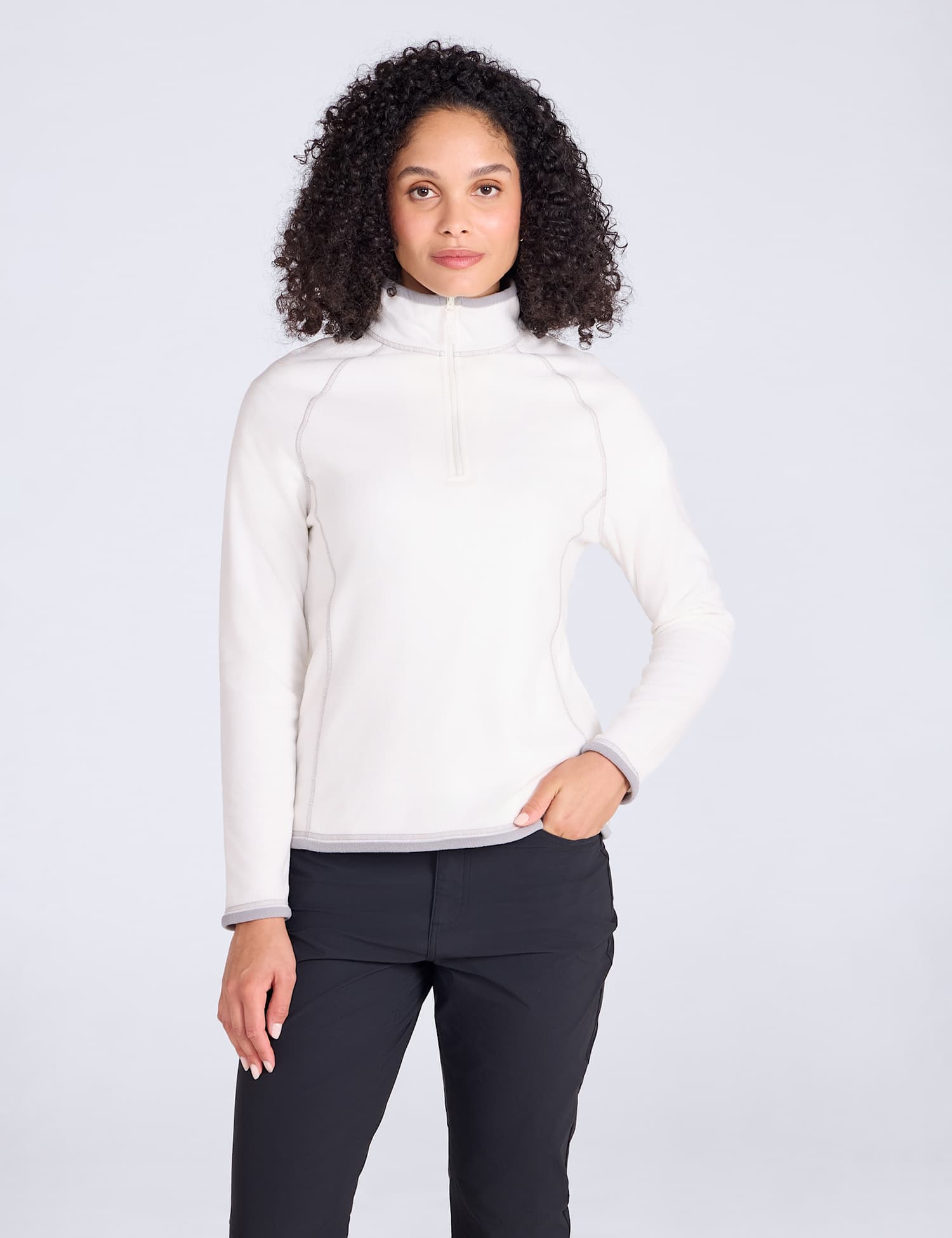 Mountain Warehouse Montana Half Zip Fleece Sweatshirt Beige