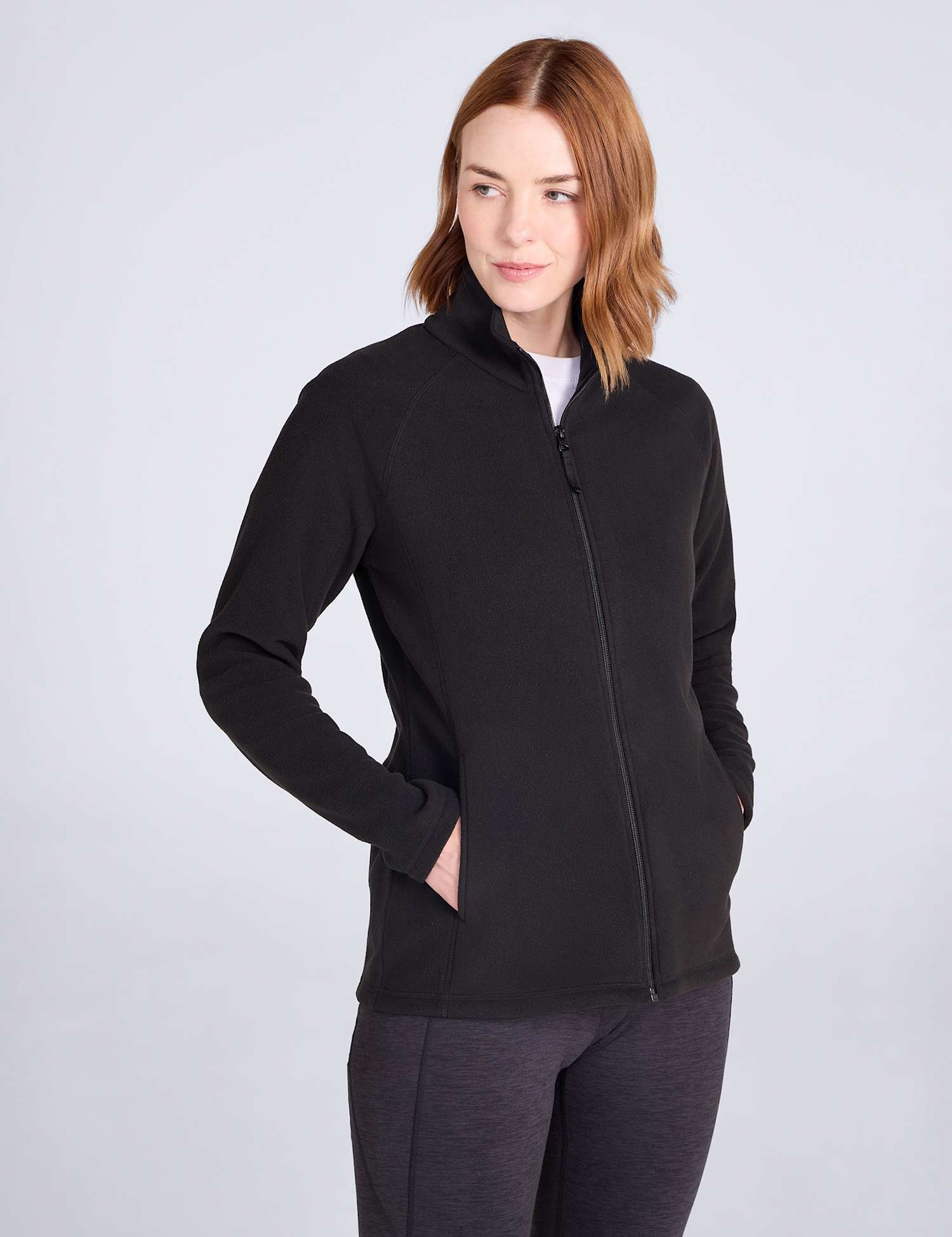 Mountain Warehouse Raso Fleece Zip Up Jacket Black