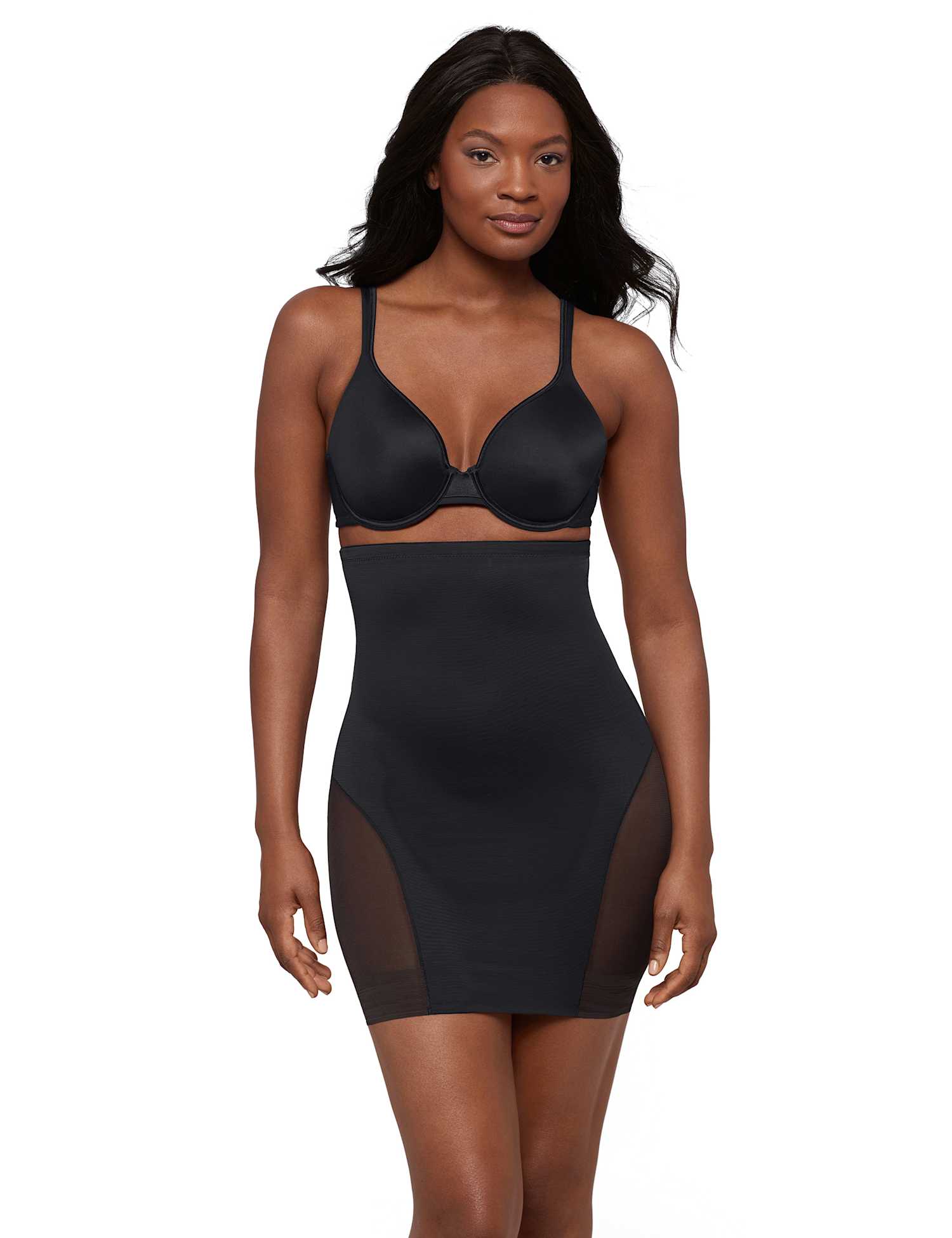 Miraclesuit Sexy Sheer Firm Control High-Waisted Sheer Panelled Shaping Slip Black