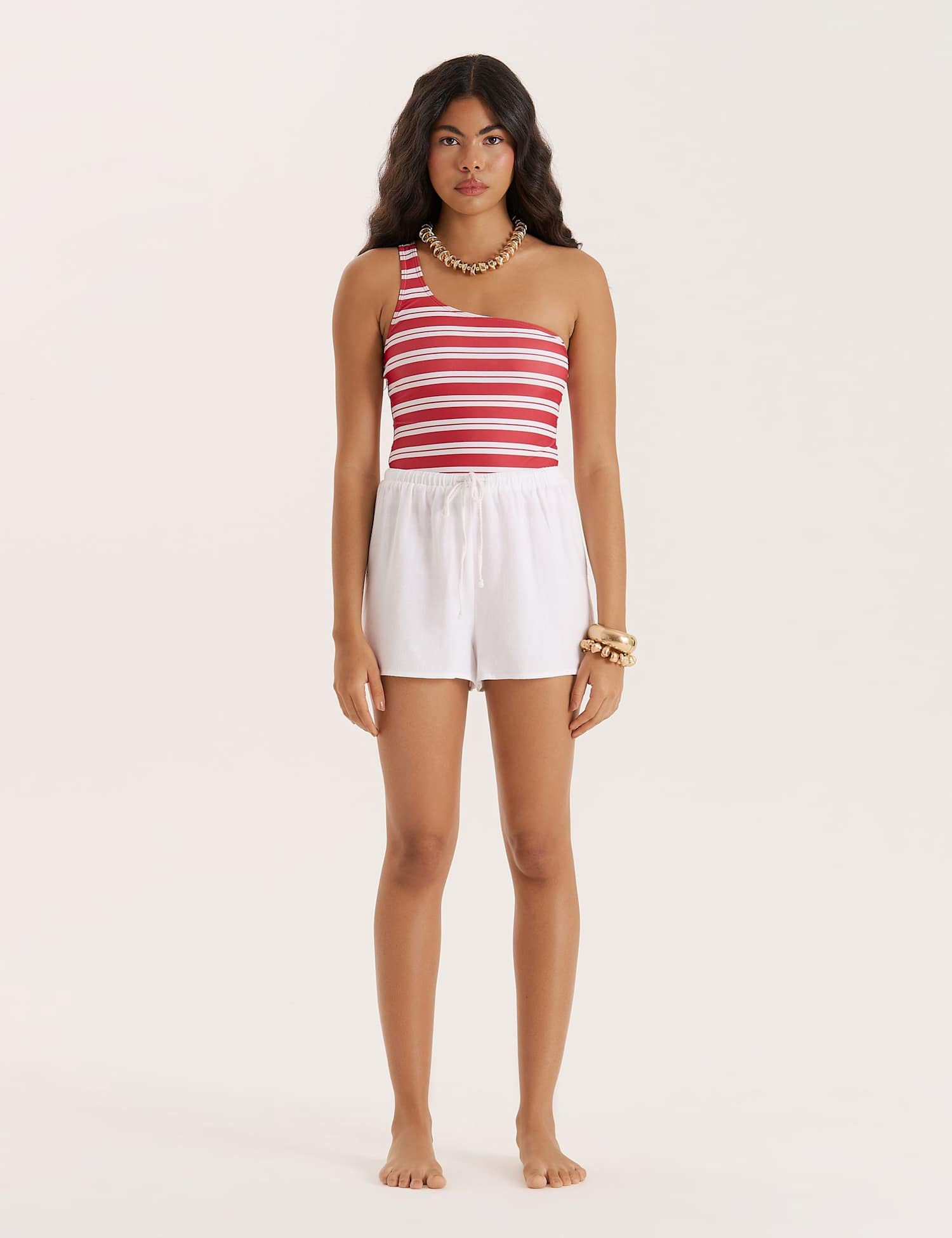 4th & Reckless Beach Shorts with Linen White