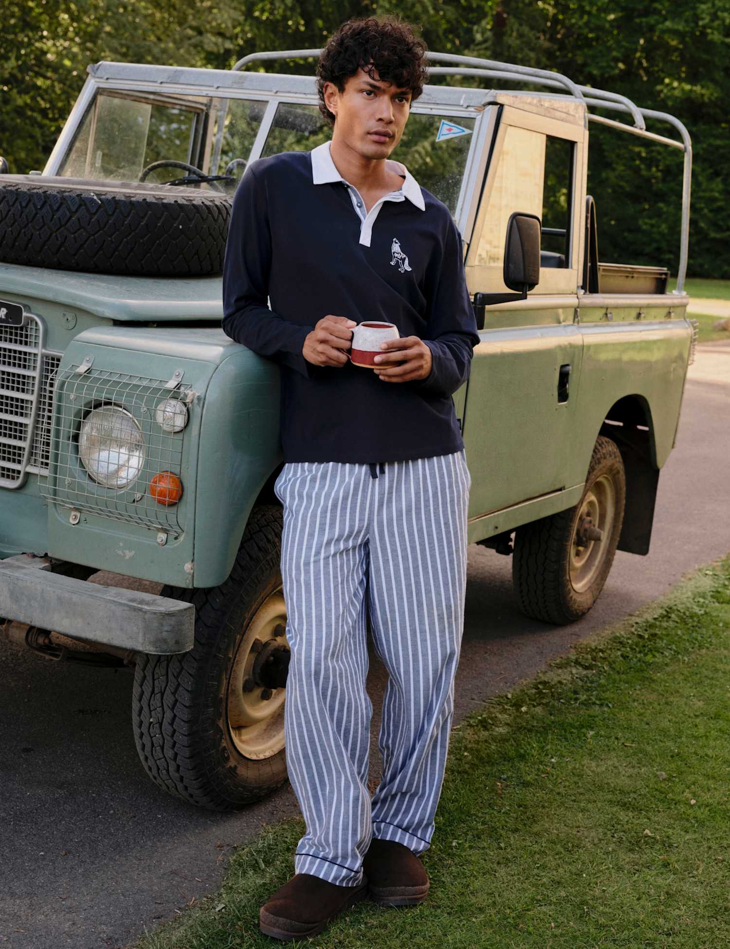 Chelsea Peers Cotton Rich Pyjama Set Navy