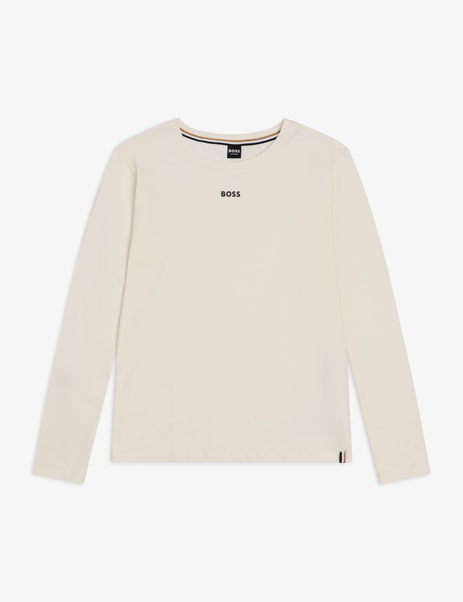 Boss Cotton Rich Logo Pyjama Top White