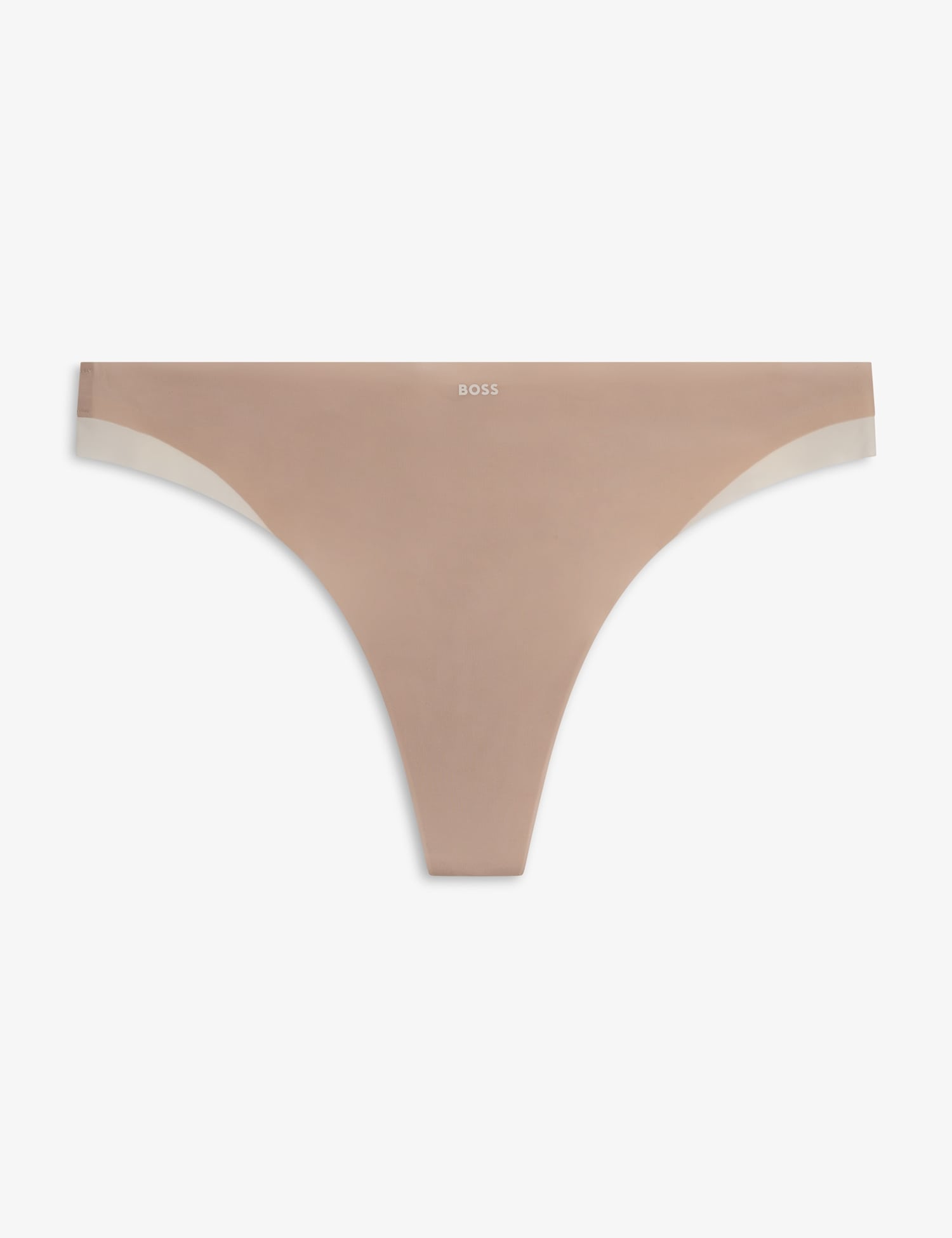 Boss High Rise Microfibre Thong Beige