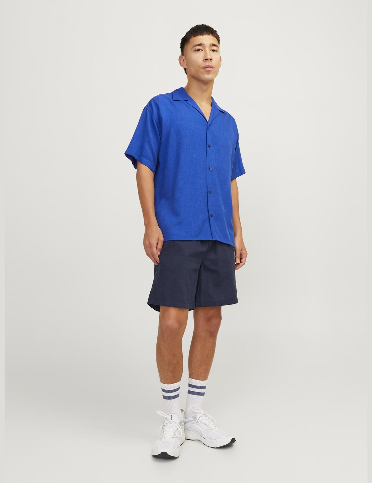 JACK & JONES Linen Blend Shorts Navy