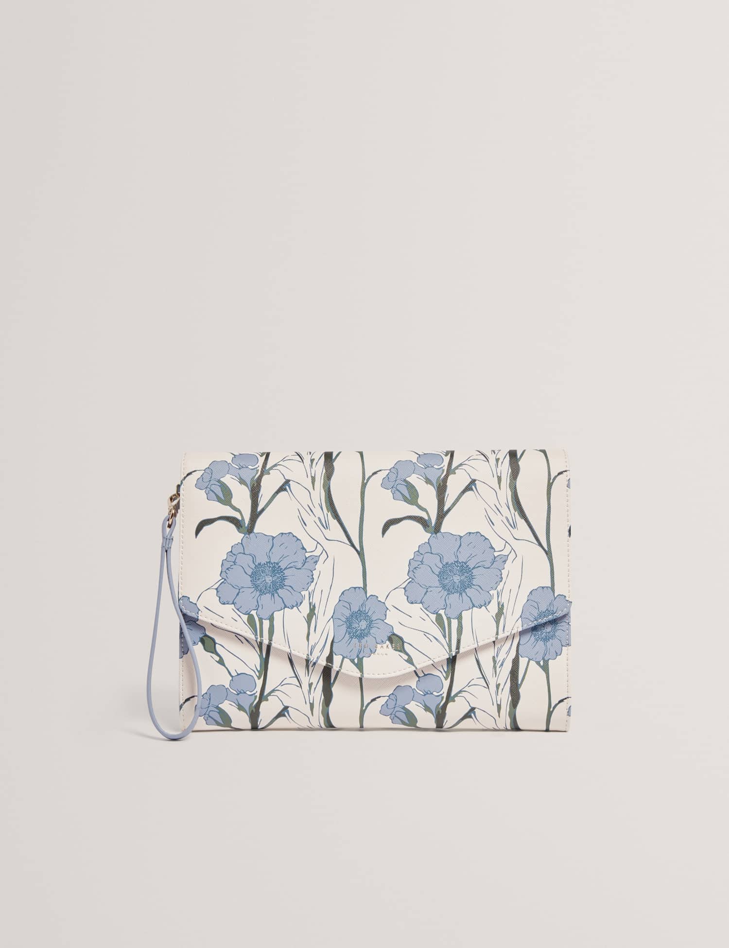 Ted Baker Floral Clutch Bag Light Blue