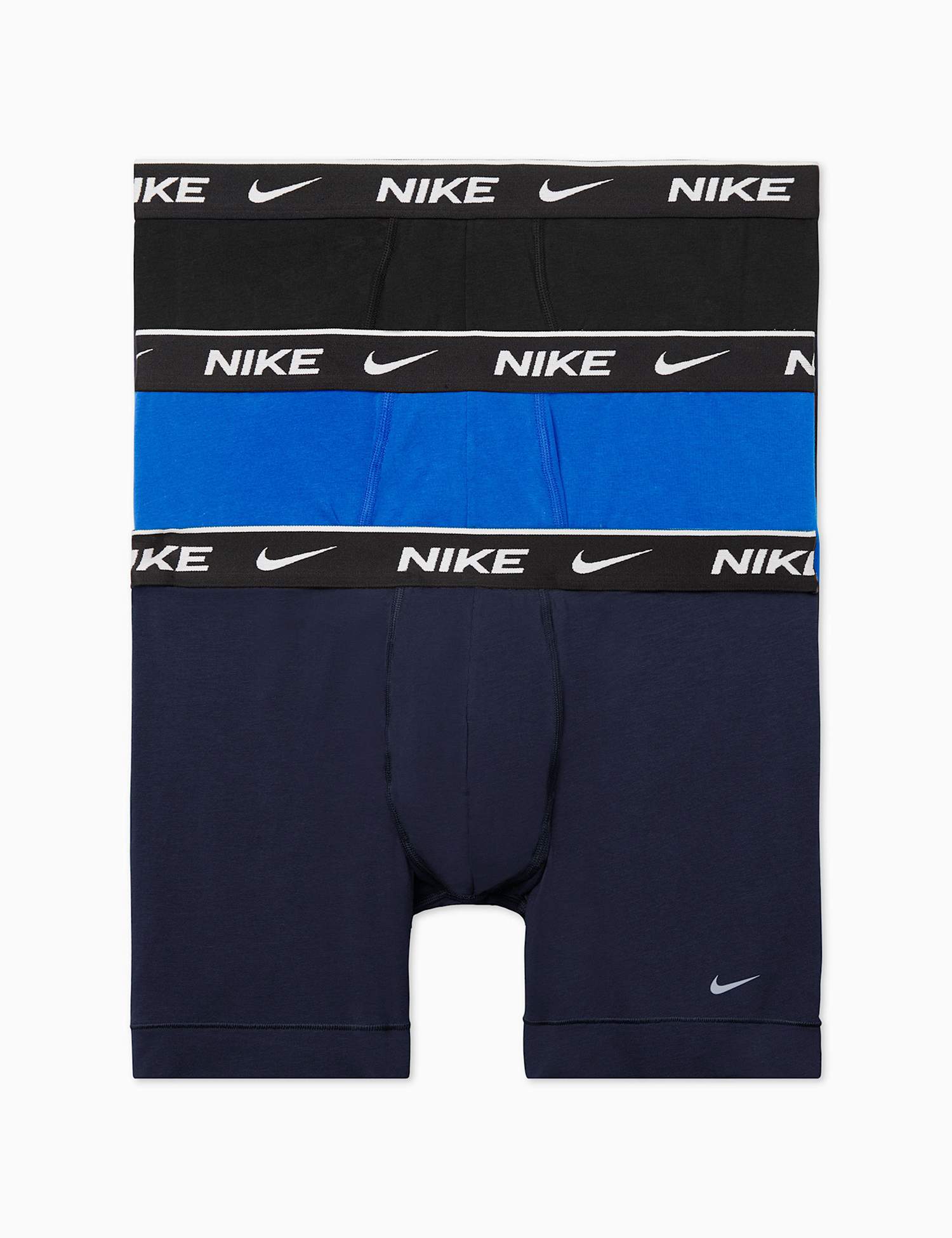 Nike 3 Pack Cotton Rich Stretch Boxers Blue Mix