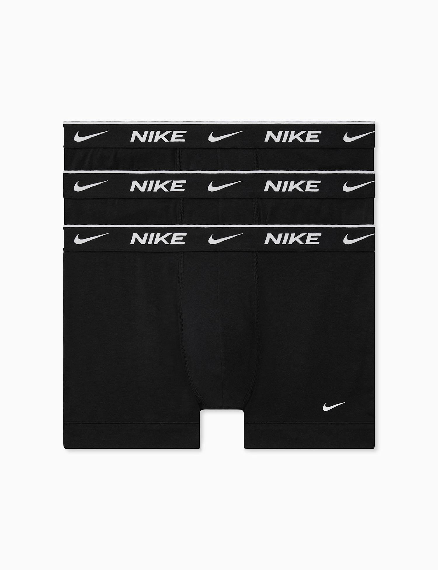 Nike 3 Pack Cotton Rich Stretch Trunks Black