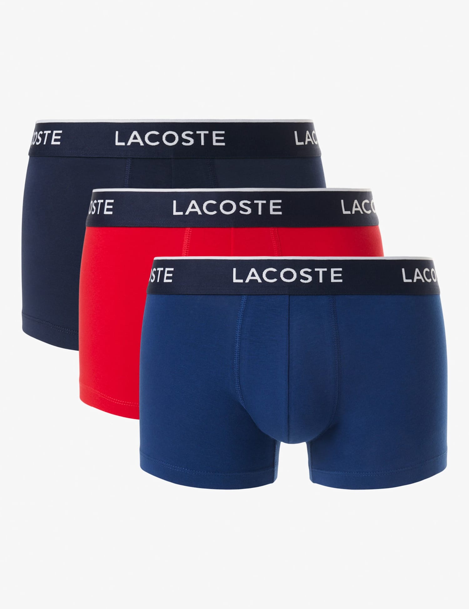 Lacoste 3 Pack Cotton Rich Trunks Multi