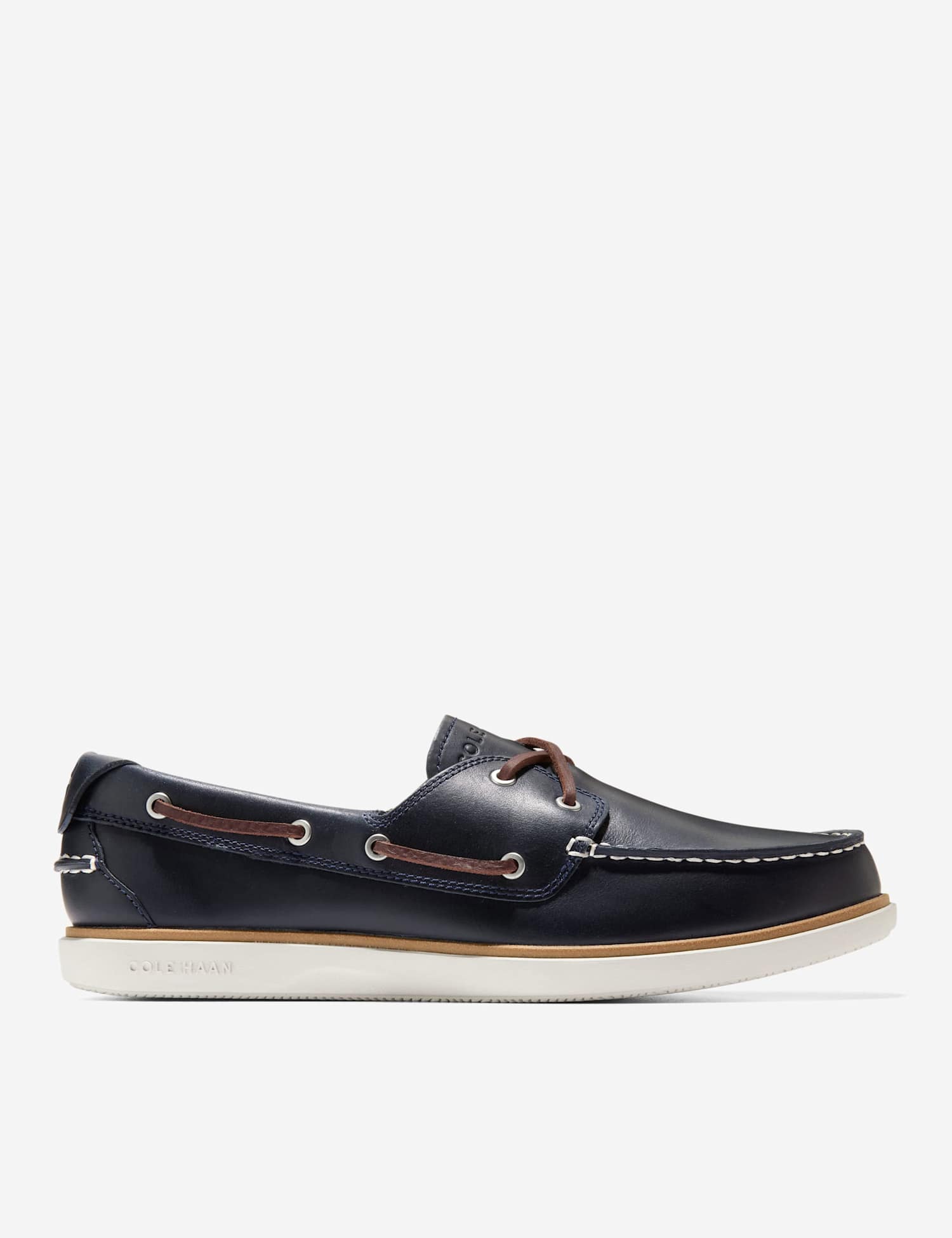Cole Haan GrandPro Windward Leather Boat Shoes Navy Mix