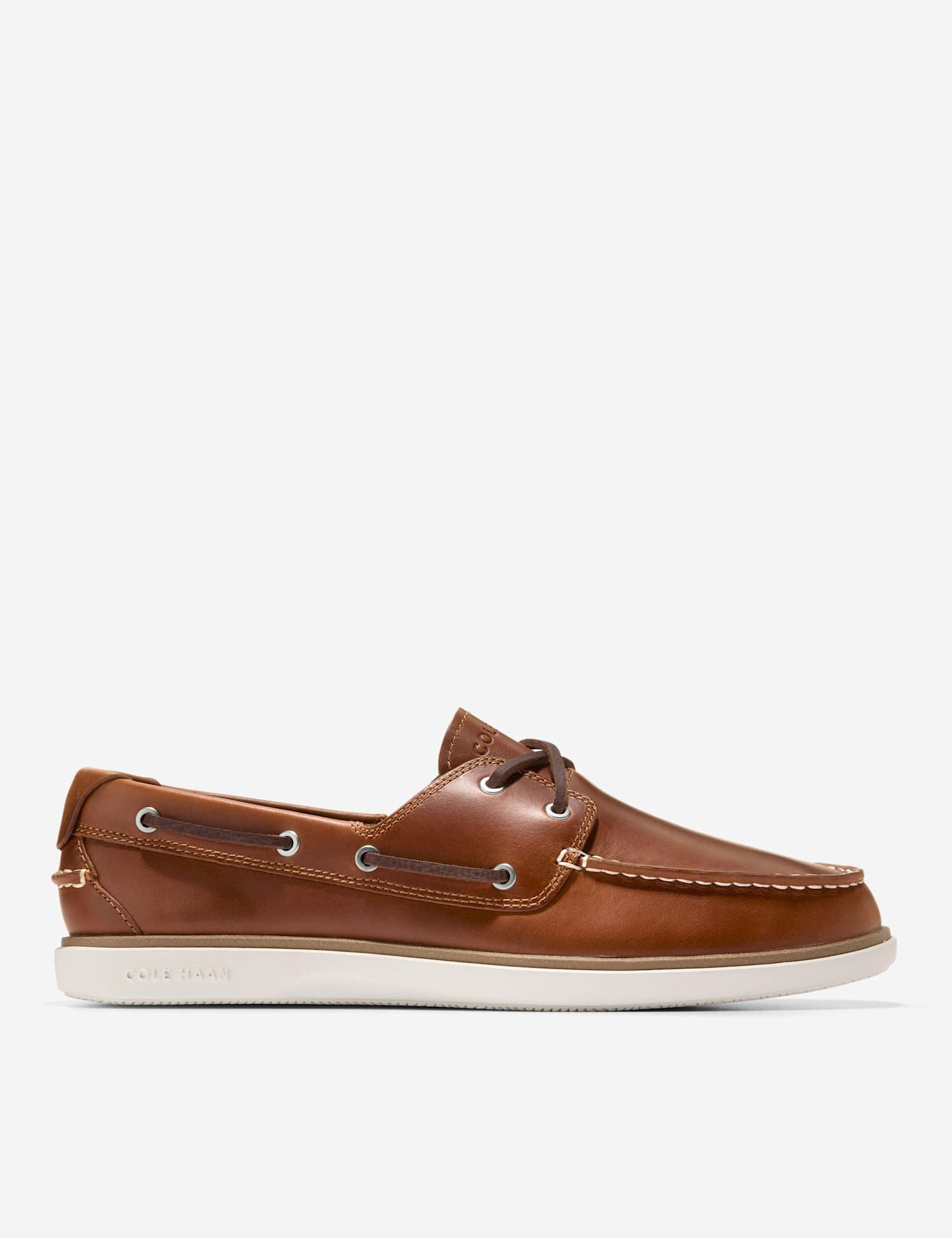 Cole Haan Leather Slip-On Grandpro Windward Boat Shoe Dark Brown