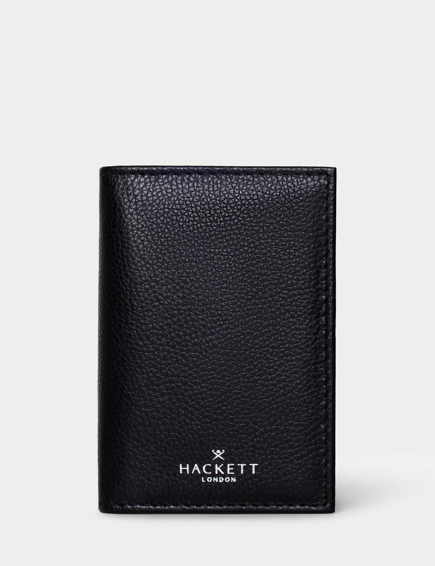 Hackett Leather Bifold Book Wallet Black