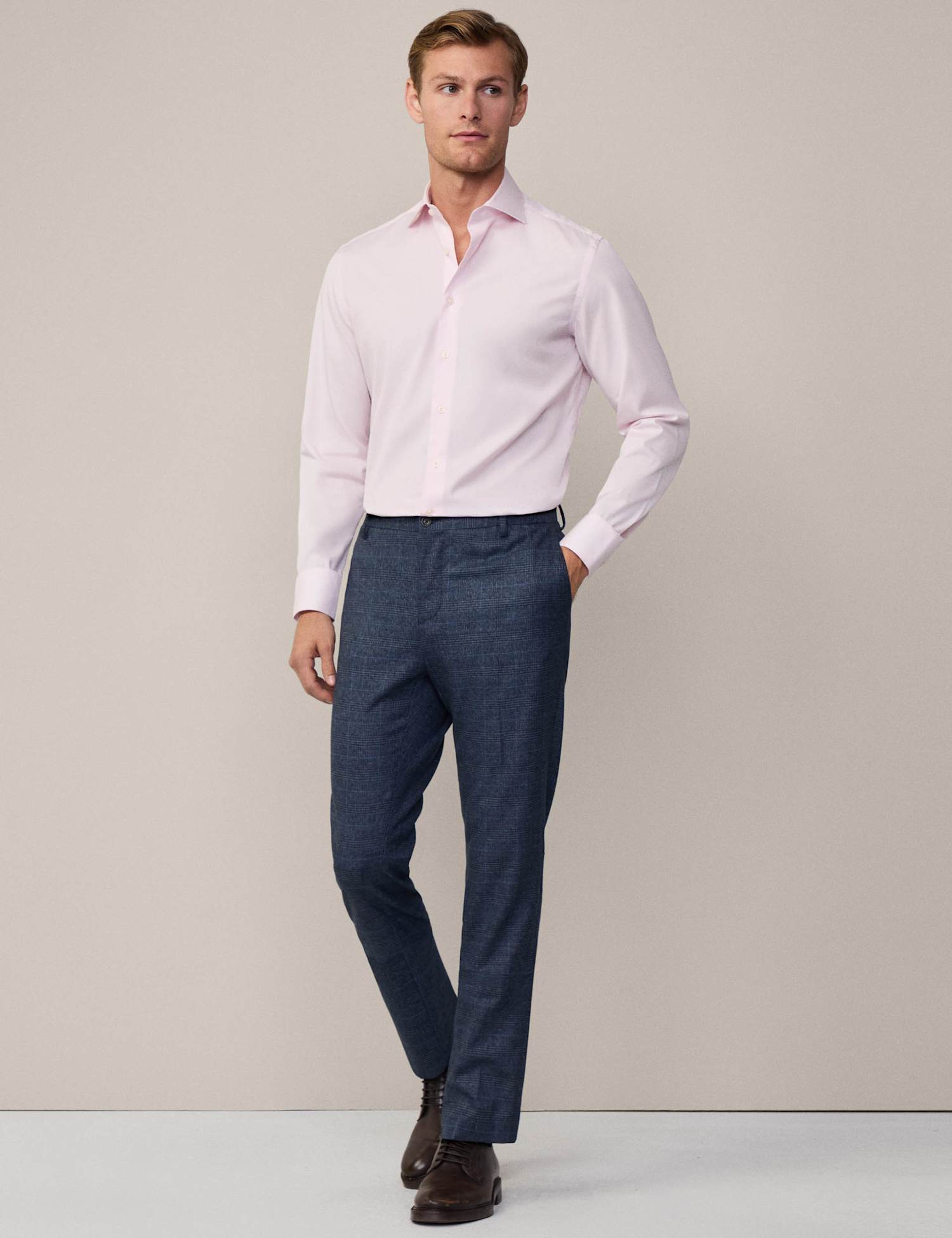 Hackett Slim Fit Pure Cotton Oxford Shirt Pink