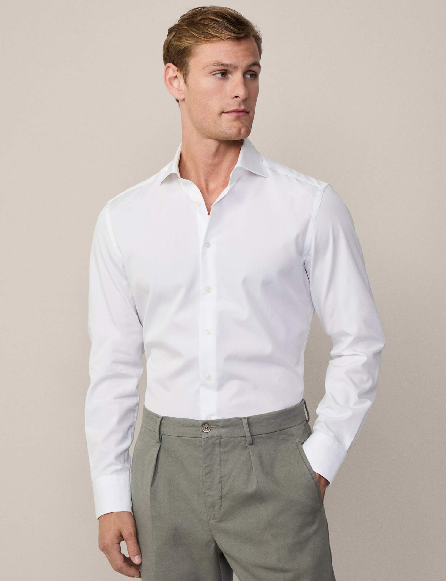Hackett Slim Fit Pure Cotton Oxford Shirt White