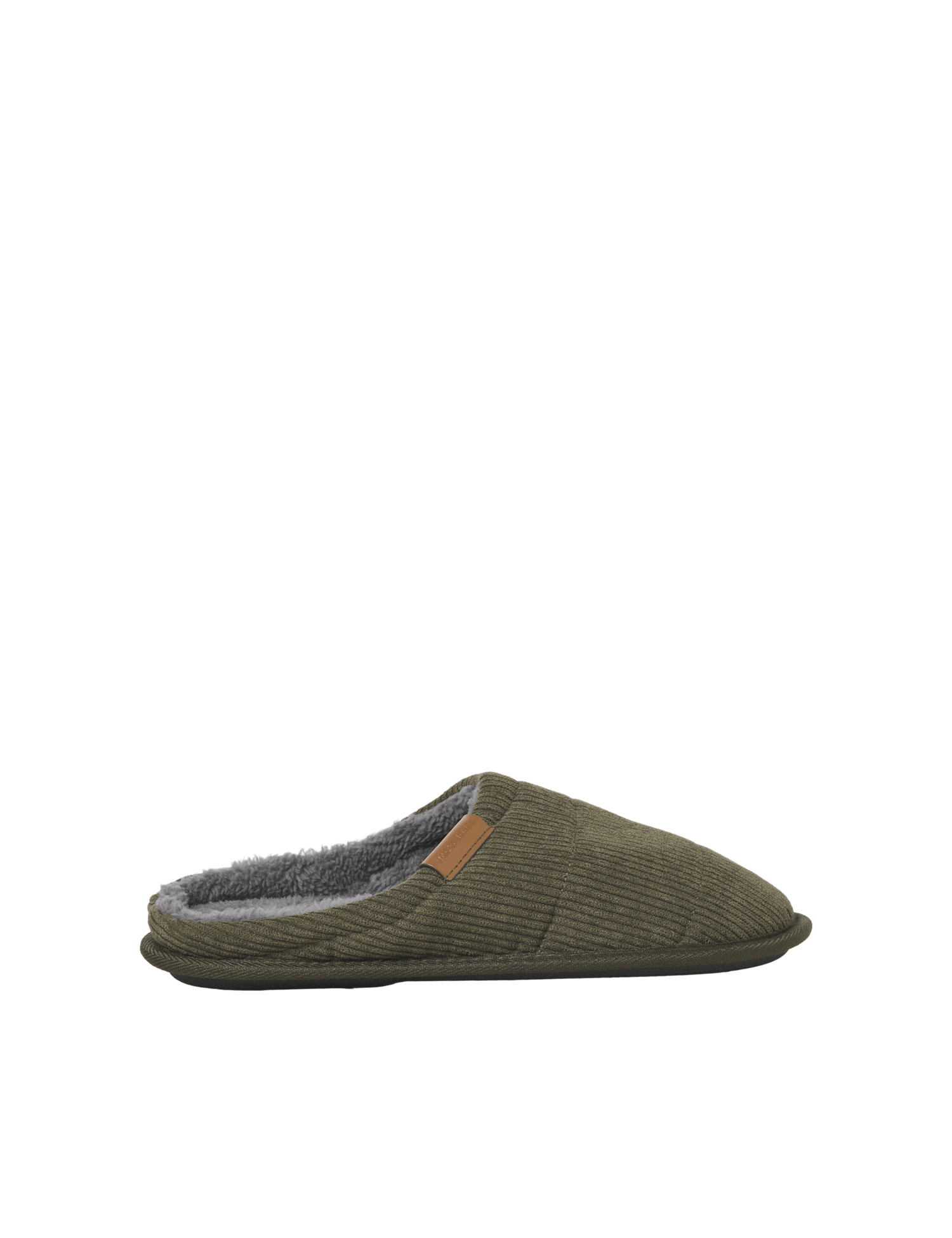 JACK & JONES Corduroy Mule Slippers Khaki