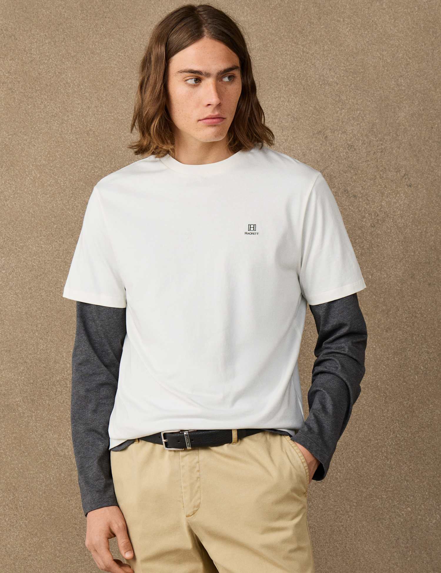 Hackett Pure Cotton Crew Neck T-Shirt White