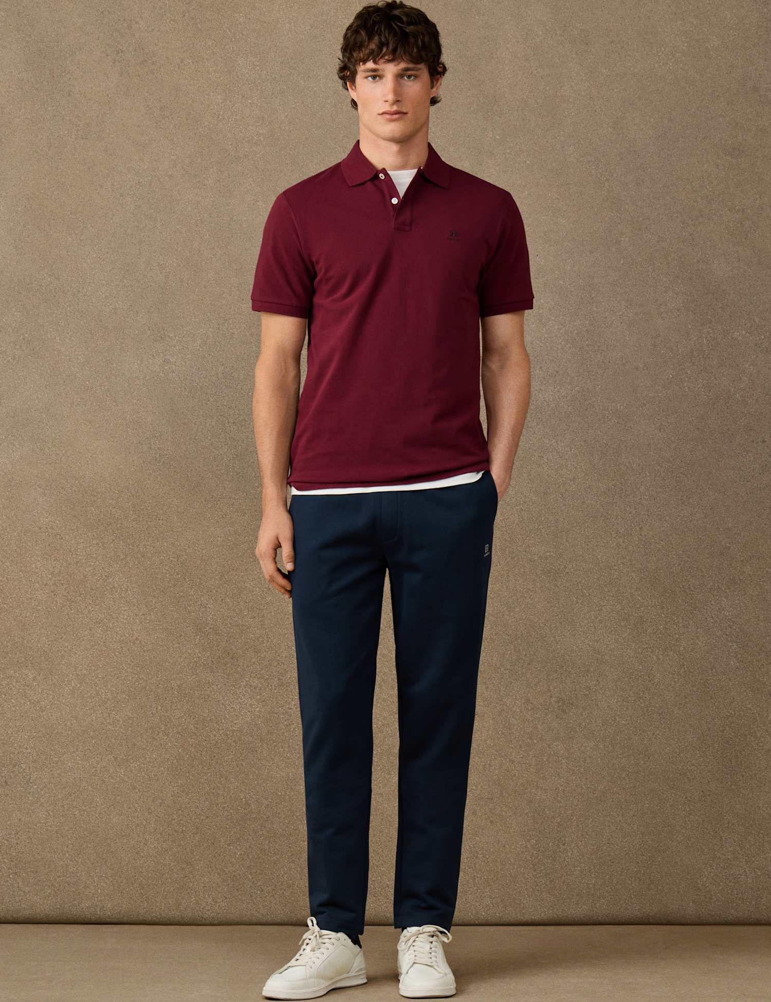 Hackett Pure Cotton Polo Shirt Burgundy