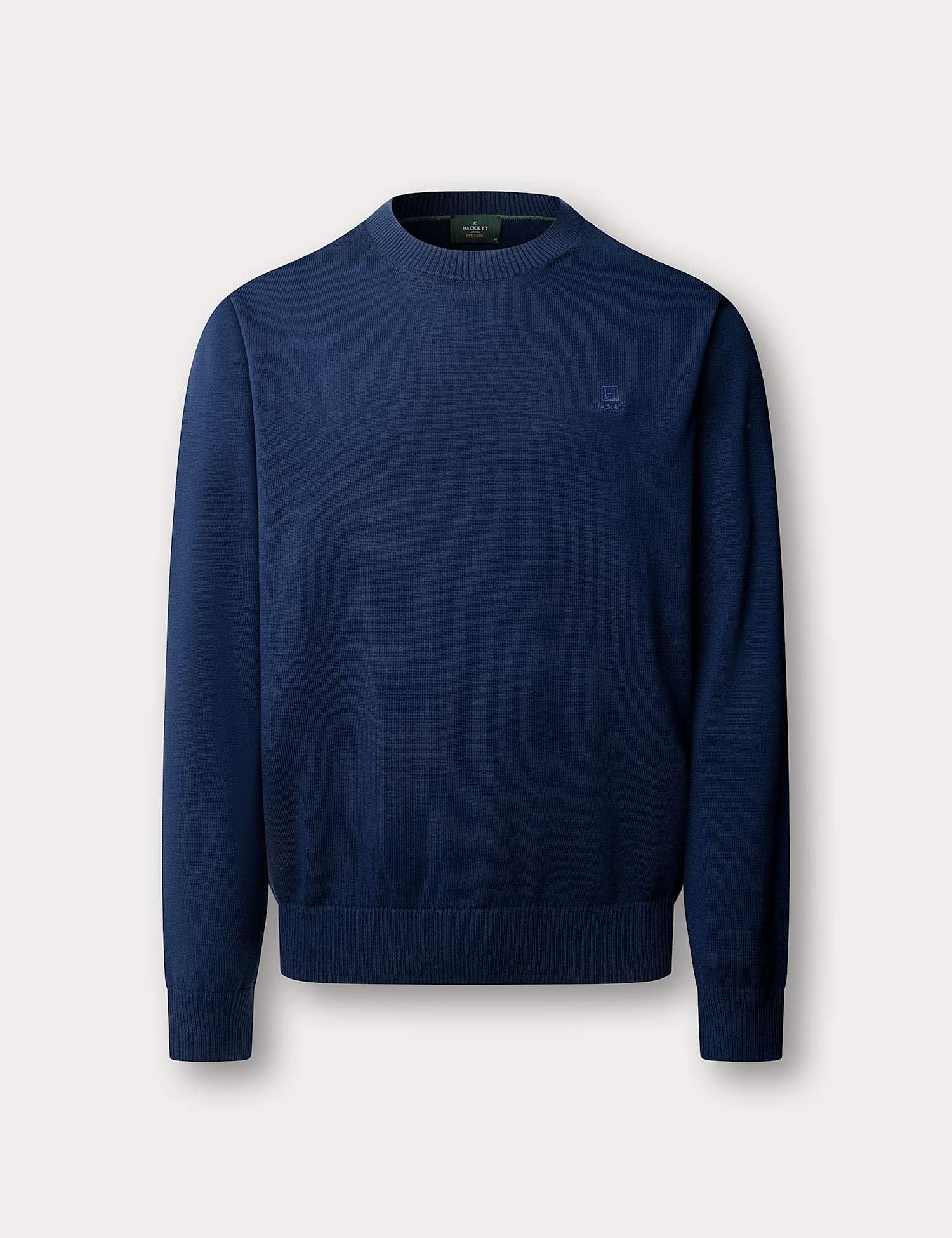 Hackett Pure Cotton Crew Neck Jumper Navy