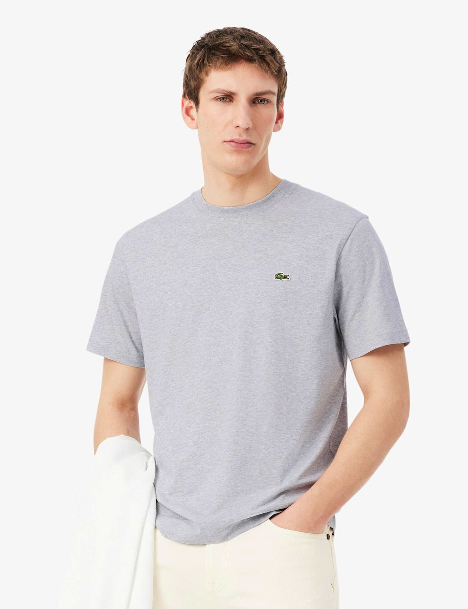 Lacoste Pure Cotton Mid Weight T-Shirt Grey