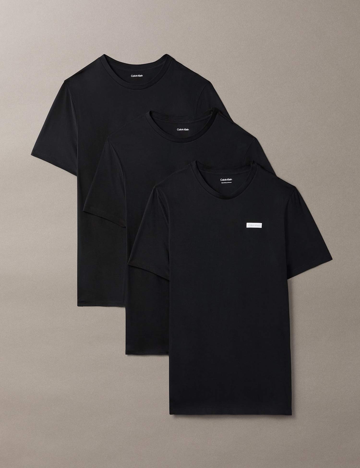 Calvin Klein 3 Pack Pure Cotton T-Shirts Black