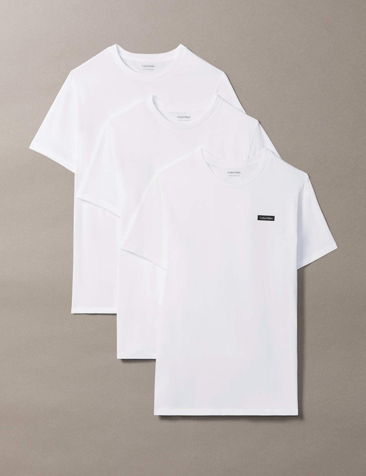 Calvin Klein 3 Pack Pure Cotton T-Shirts White