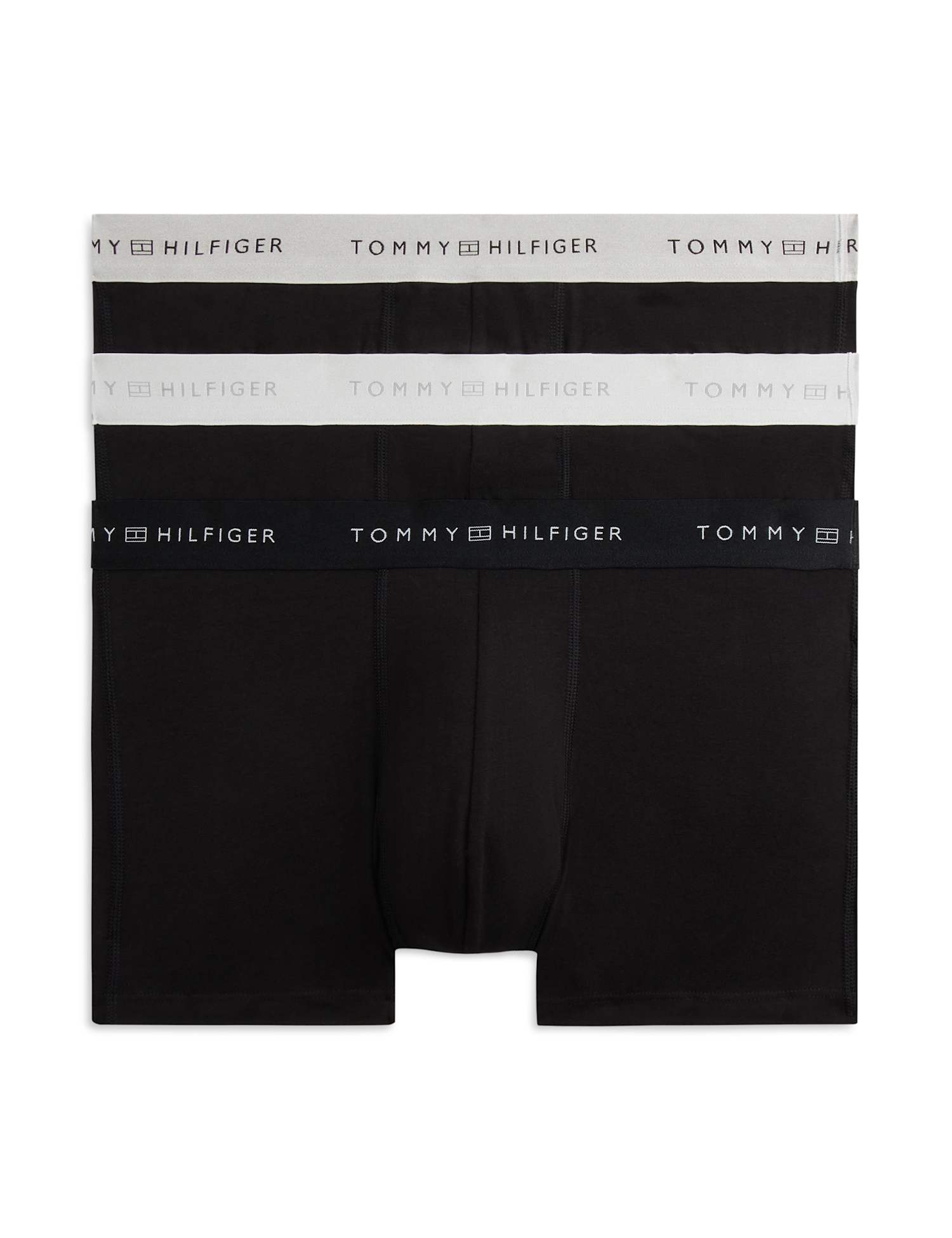Tommy Hilfiger 3 Pack Cotton Rich Trunks Black Mix