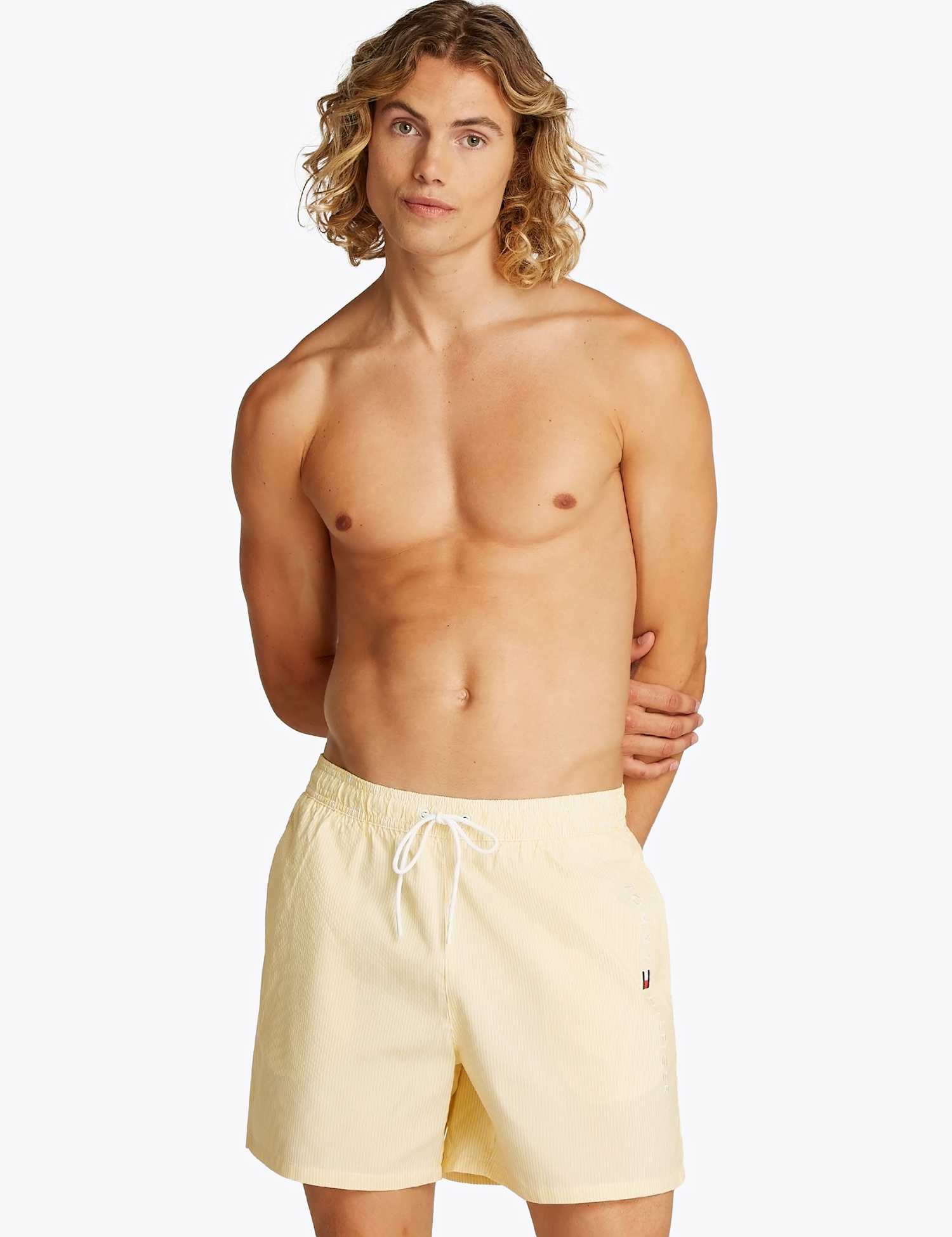 Tommy Hilfiger Original Striped Swim Shorts Yellow Mix