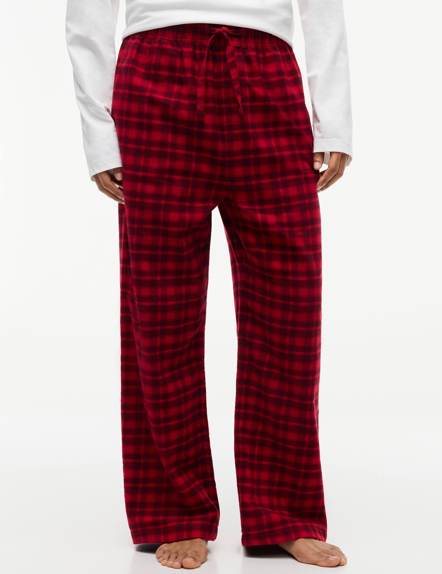 Tommy Hilfiger Pure Cotton Checked Pyjama Bottoms Red Mix