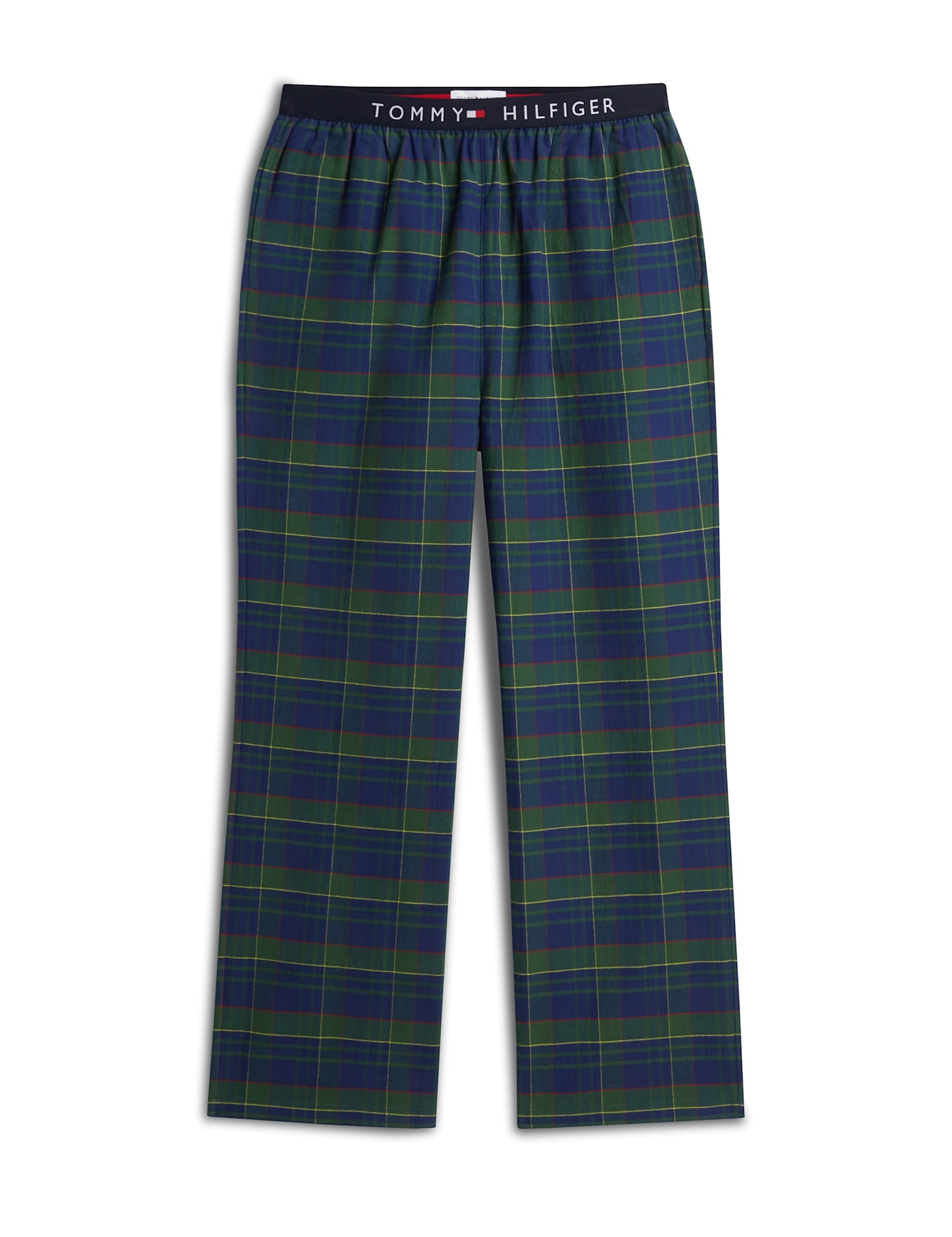 Tommy Hilfiger Pure Cotton Checked Pyjama Bottoms Green Mix