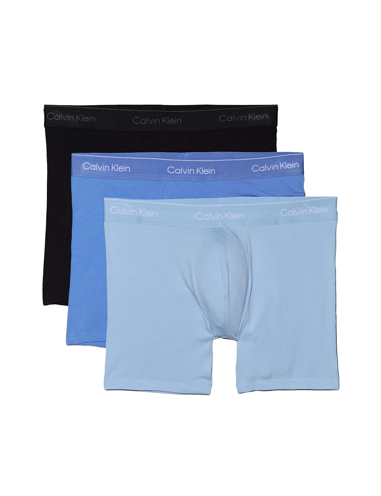 Calvin Klein 3 Pack Icon Cotton Stretch Boxer Briefs Blue Mix