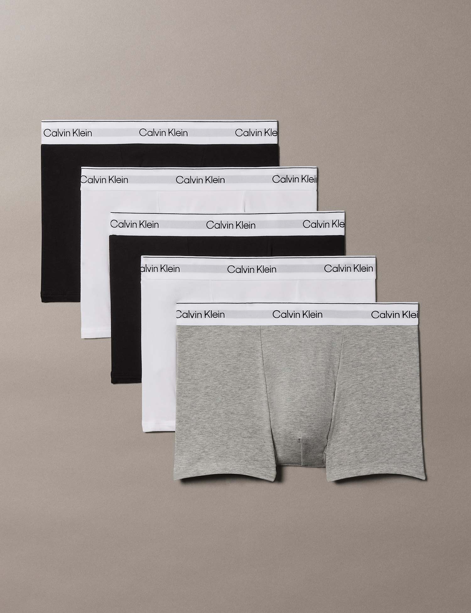 Calvin Klein 5 Pack Icon Cotton Rich Relaxed Trunks Black Mix