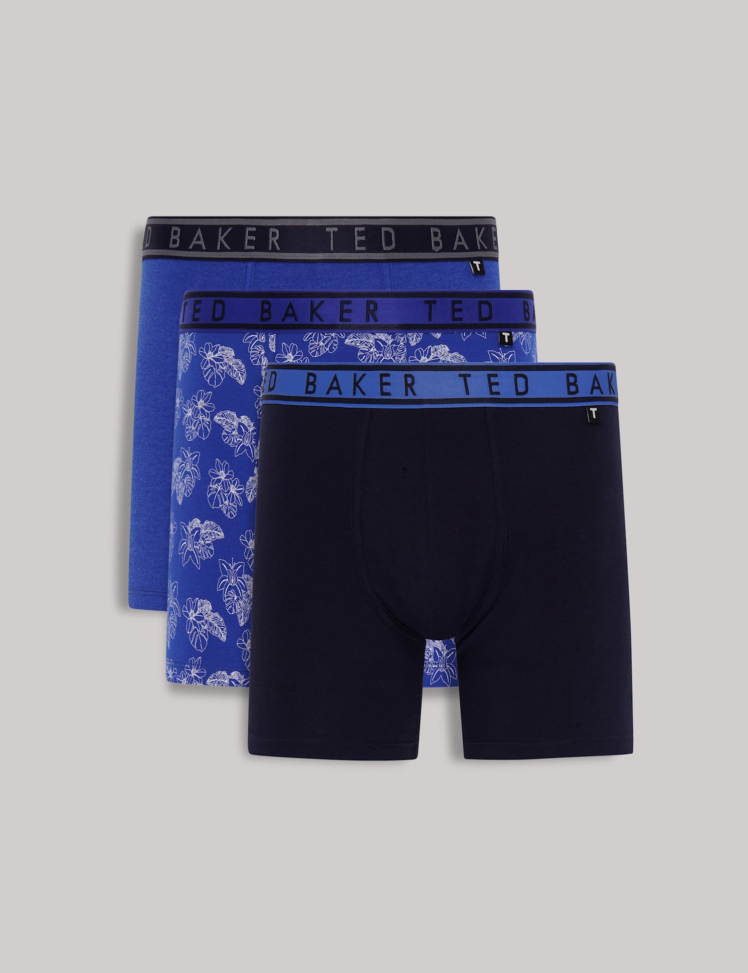 Ted Baker 3 Pack Cotton Rich Briefs Blue Mix