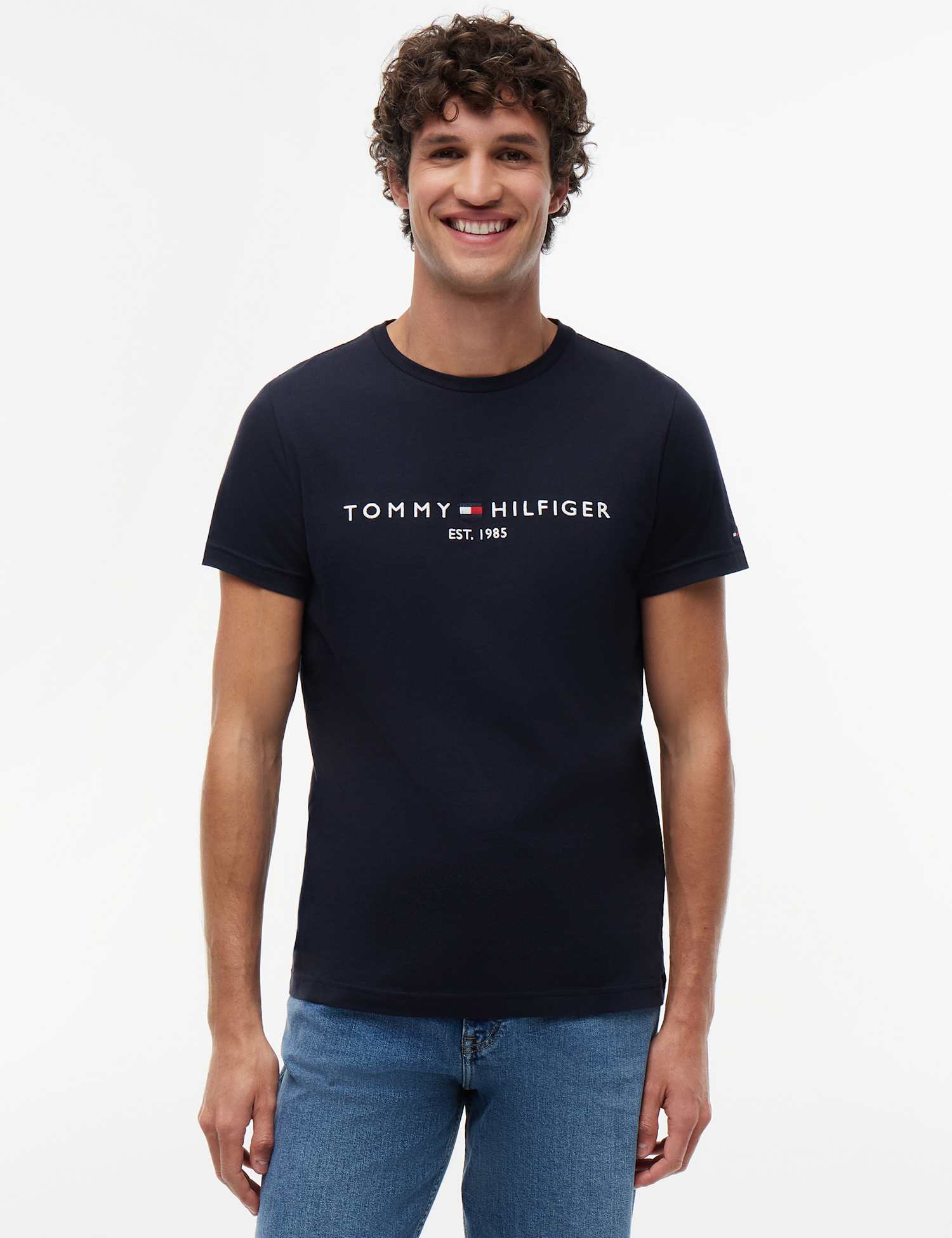 Tommy Hilfiger Pure Cotton Crew Neck T-Shirt Navy