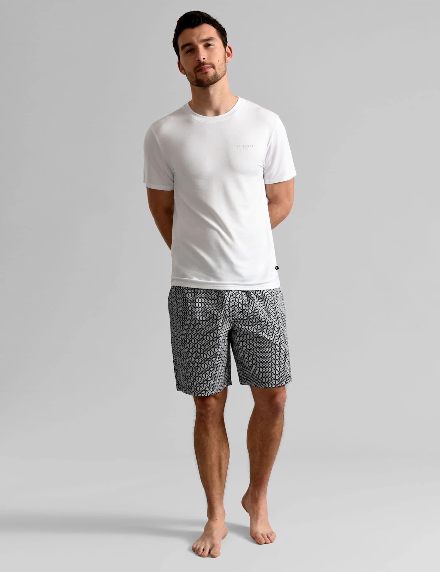 Ted Baker 2 Pack Modal Rich Pyjama Shorts White Mix