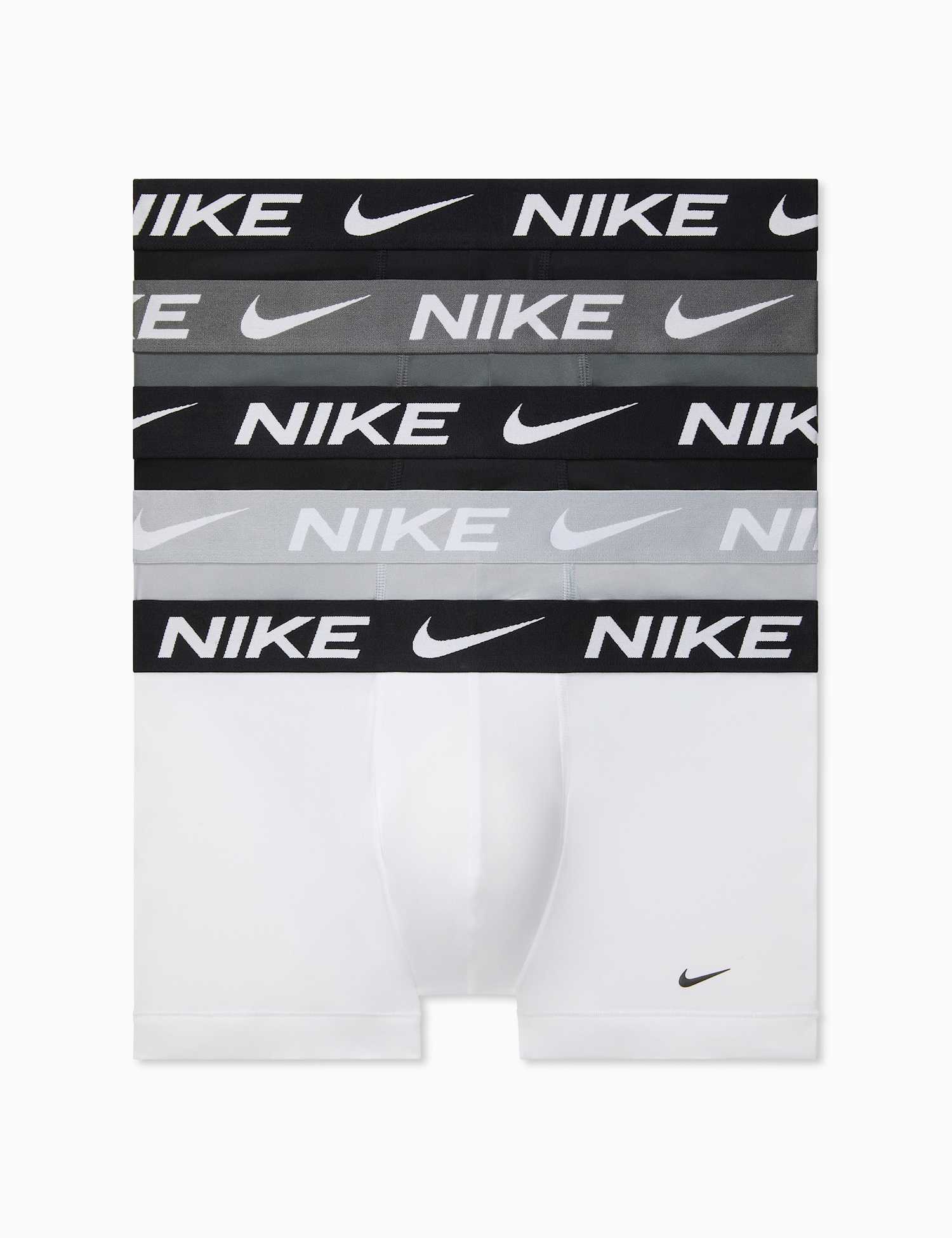 Nike 5 Pack Essential Micro Stretch Trunks Grey Mix