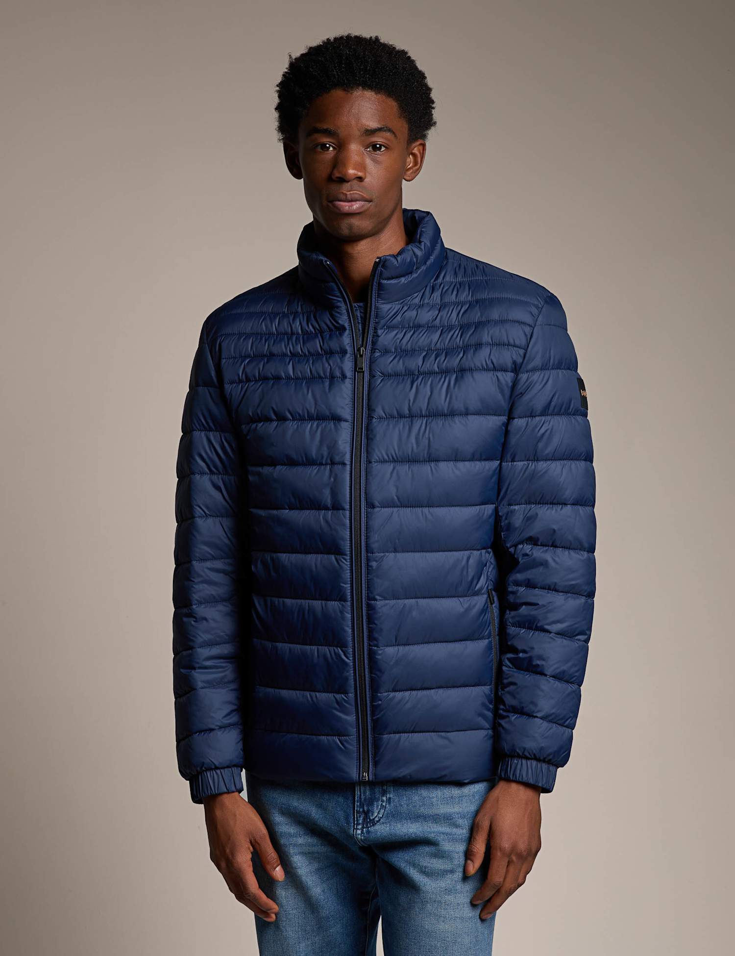 Boss Oden2 Quilted Puffer Jacket Navy