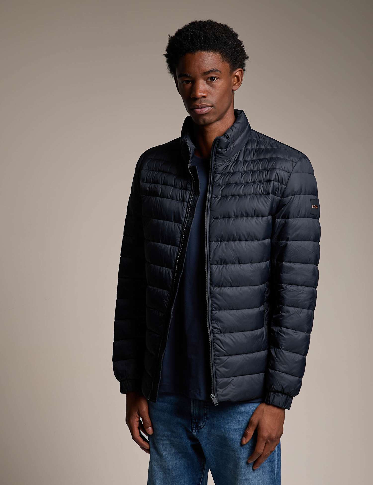 Boss Oden2 Quilted Puffer Jacket Black