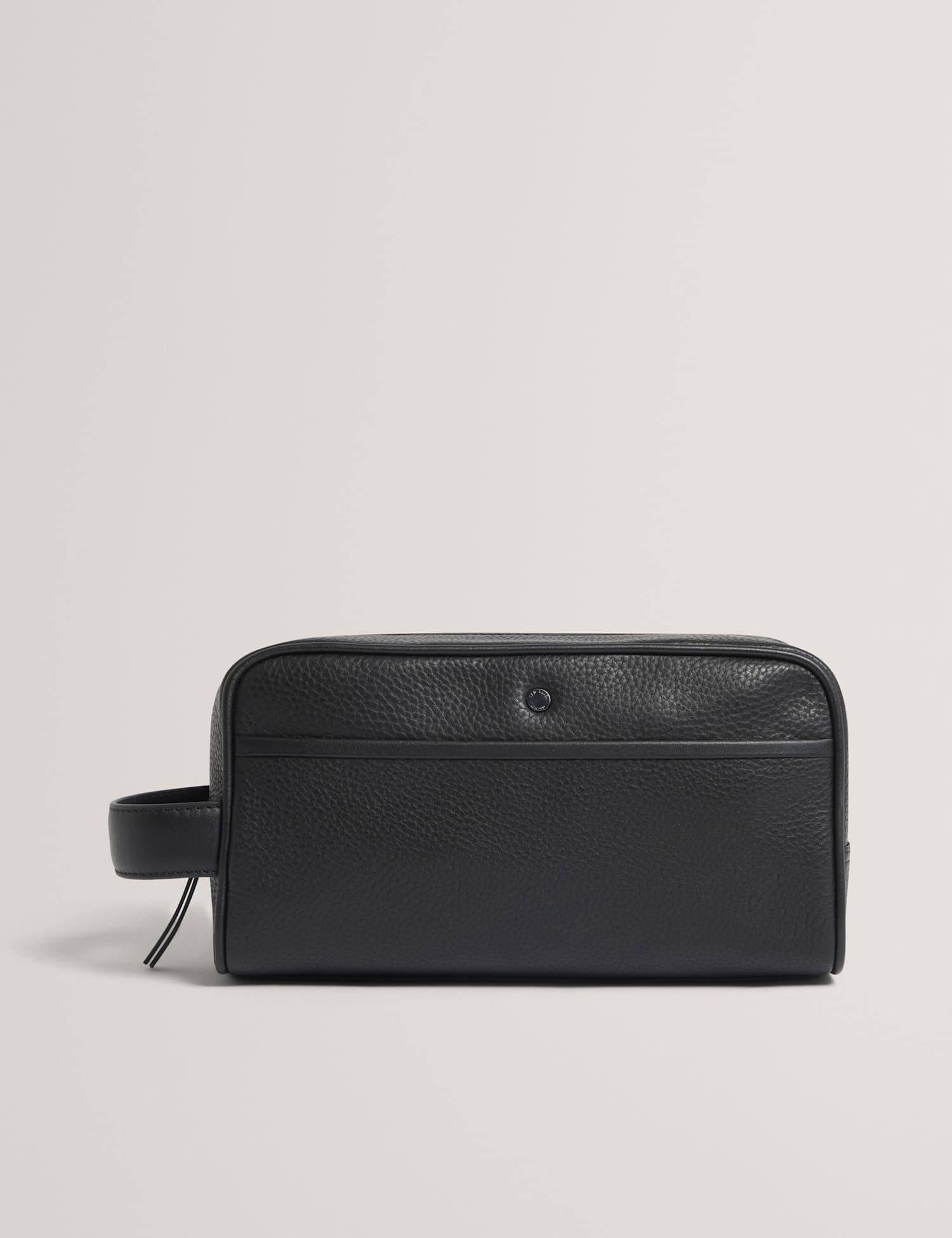 Ted Baker Leather Pebble Grain Washbag Black