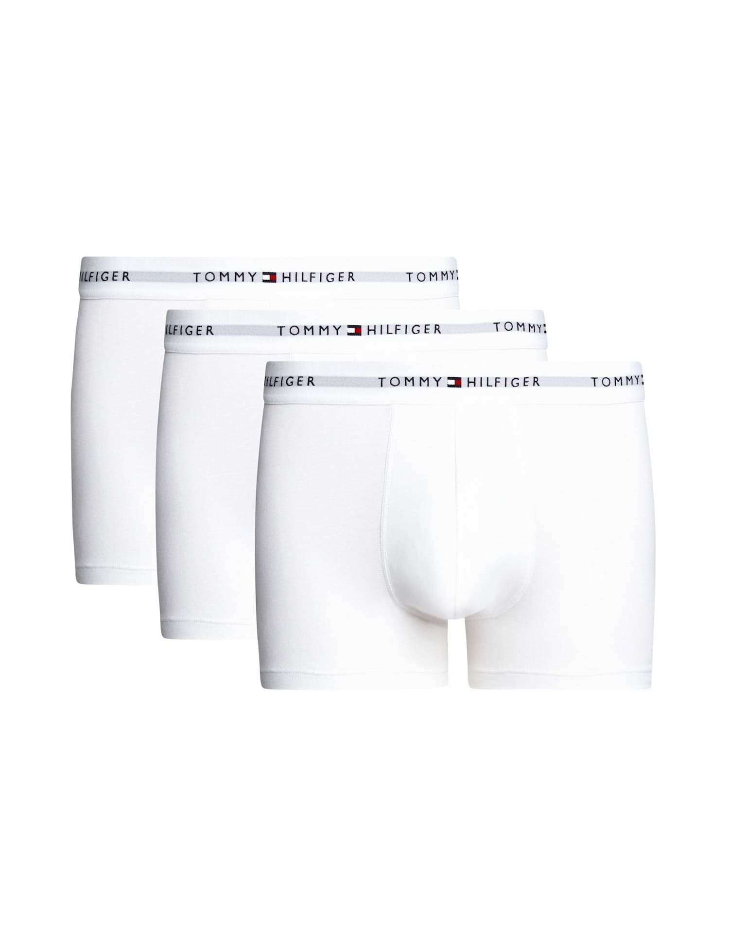 Tommy Hilfiger 3 Pack Signature Cotton Stretch Trunks White