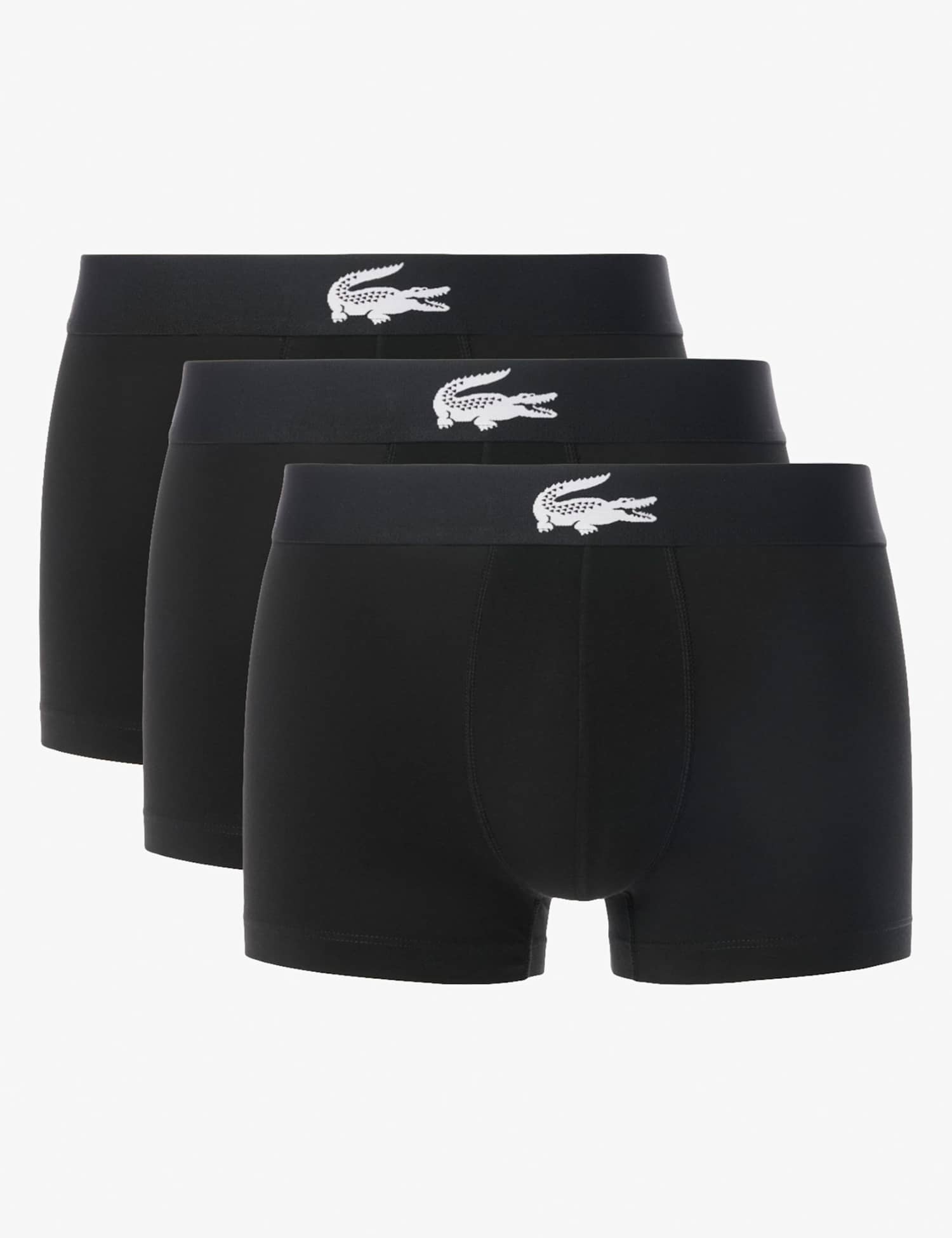 Lacoste 3 Pack Cotton Rich Jersey Trunks Black