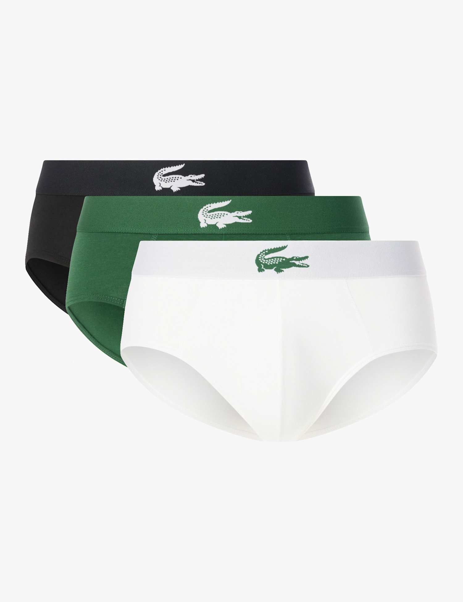 Lacoste 3 Pack Cotton Rich Briefs White Mix