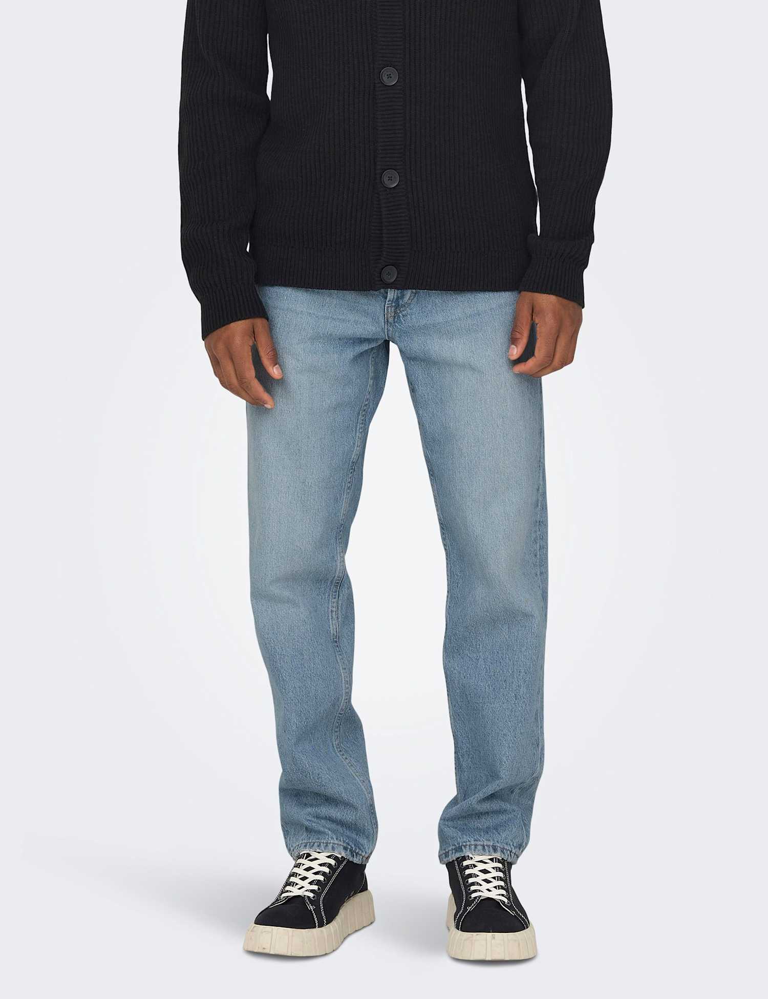 ONLY & SONS Straight Fit 5 Pocket Jeans Light Blue