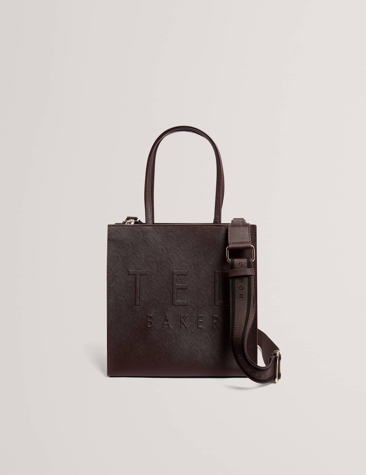 Ted Baker Faux Leather Tote Bag Brown