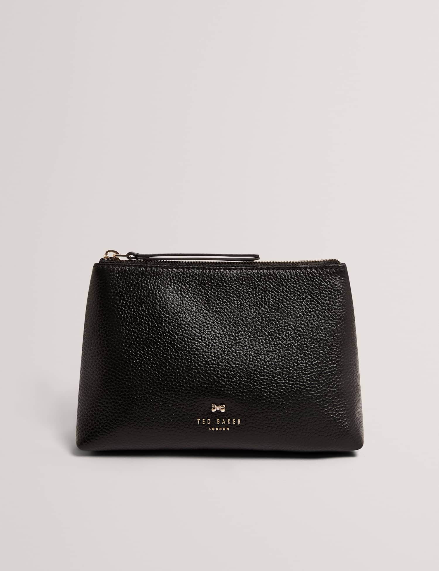 Ted Baker Leather Bow Wash Bag Black