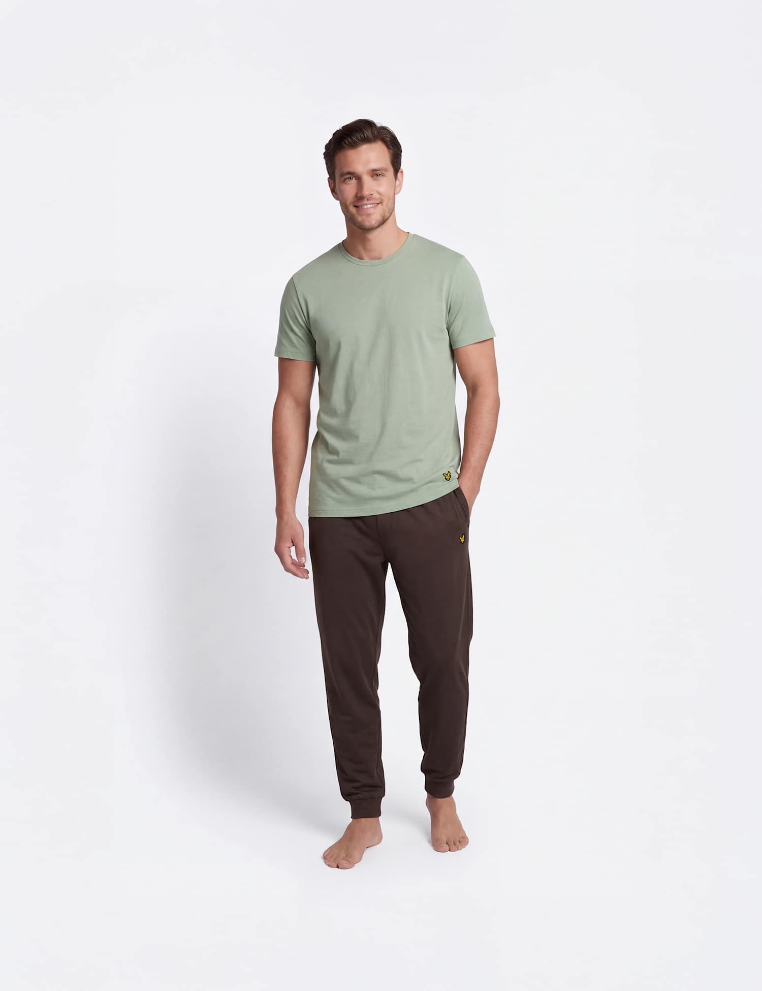 Lyle & Scott Cotton Rich Loungewear Set Beige