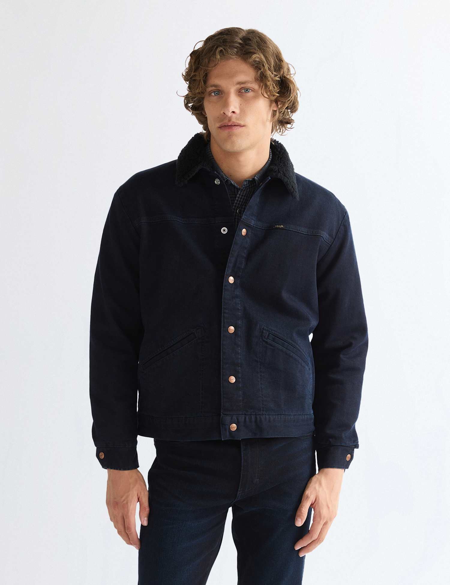 Wrangler Cotton Rich Utility Jacket Blue Denim