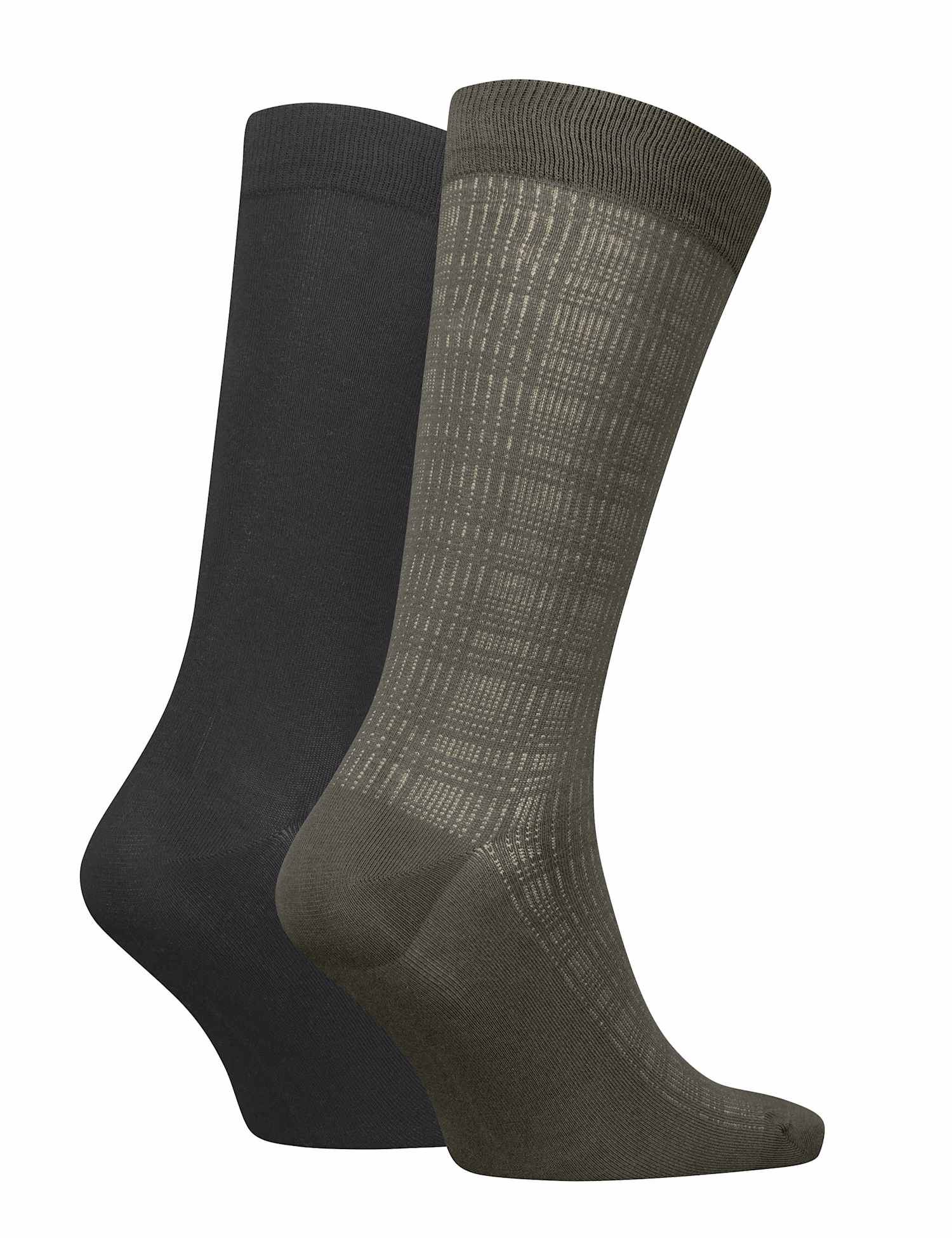 Calvin Klein Checked Cotton Rich Socks Olive