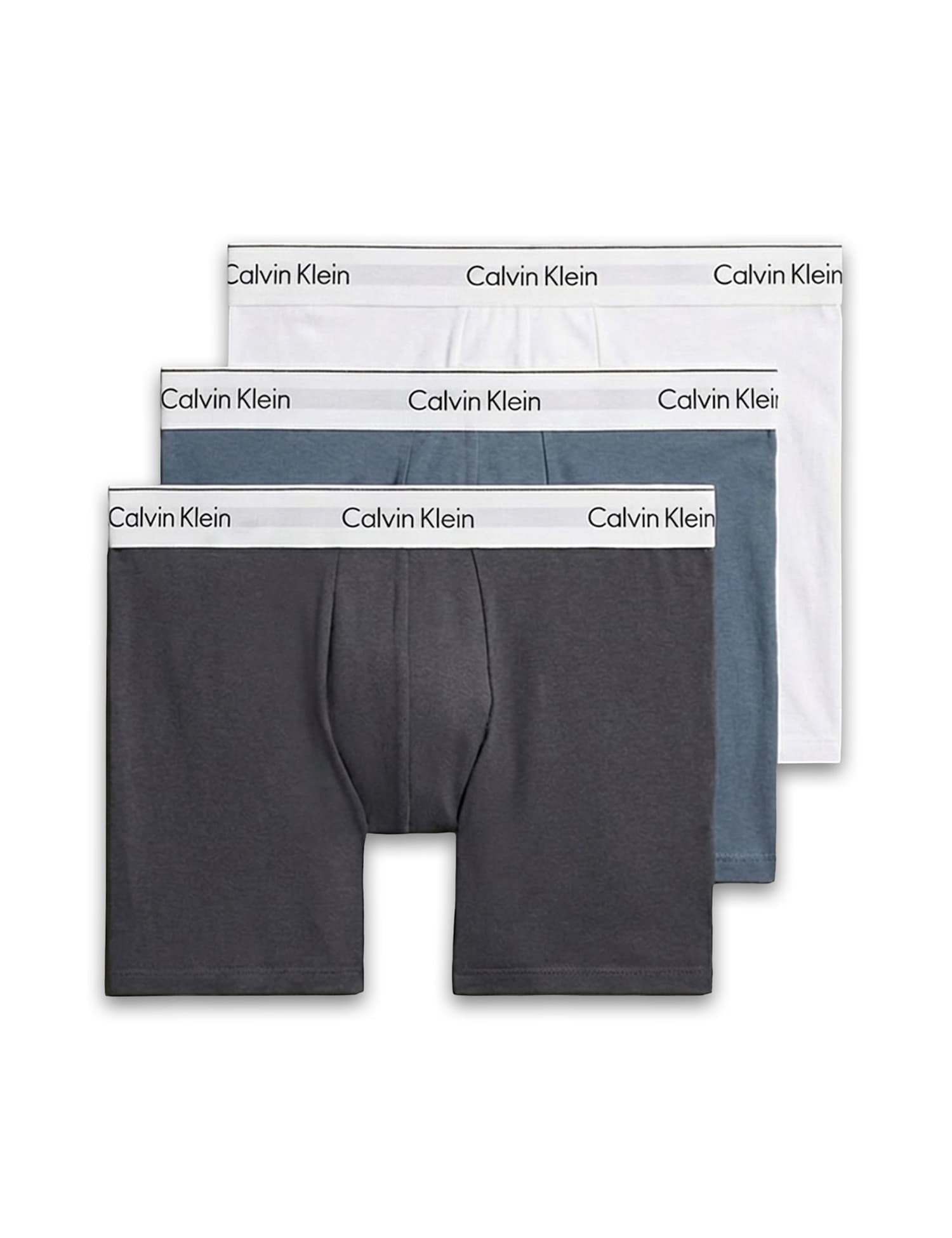 Calvin Klein 3 Pack Icon Cotton Stretch Boxers Blue Mix