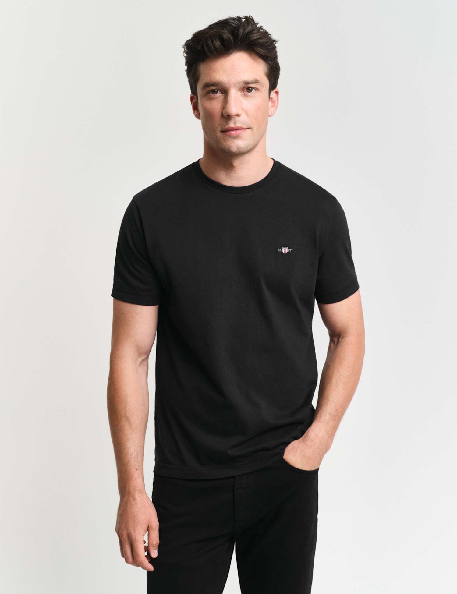 GANT Pure Cotton Crew Neck T-Shirt Black